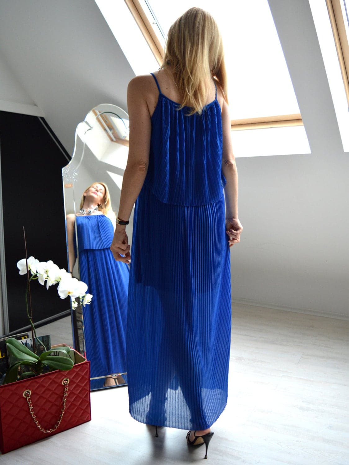 Elegant Blue Dress, Plus Size Maxi Dress, Off Shoulder Dress, Maternity Loose Dress, Party Dress - image 5