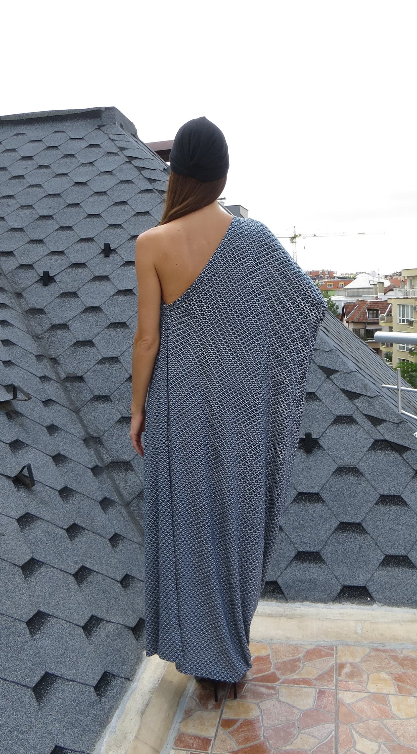 Abaya Dress/ Maxi Dress/ Caftan Dress/ One Size Dress/ One Shoulder Dress - image 4