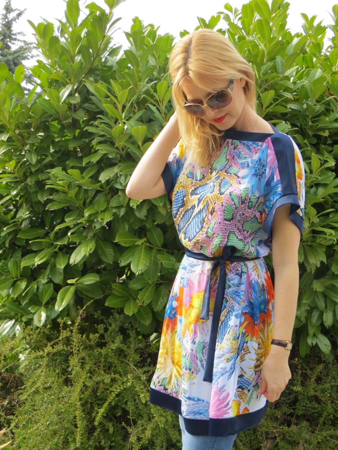 Casual Chiffon Floral Tunic/ Loose Multi Color Tunic/ Everyday Dress/ Elegant tunic/ Party Tunic/ Maternity Wear/ One size Tunic/ eMODNO - image 3