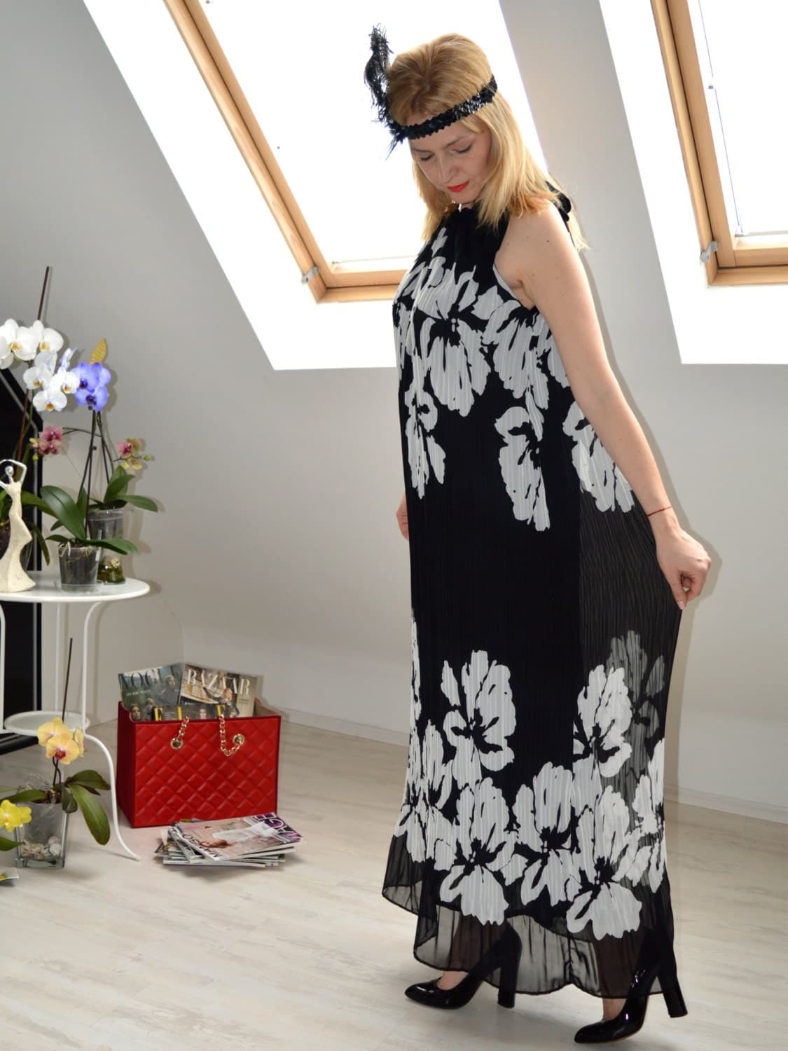 Elegant Maxi Dress, Floral Long Dress, Bridesmaid Dress, Designer Summer Dress