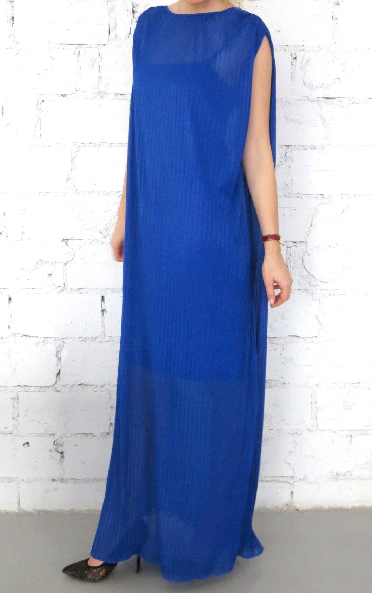 Elegant Royal Blue Dress, Maxi Soleil Dress, Maternity Wear, Oversized Casual Dress, Everyday Dress, Caftan Dress