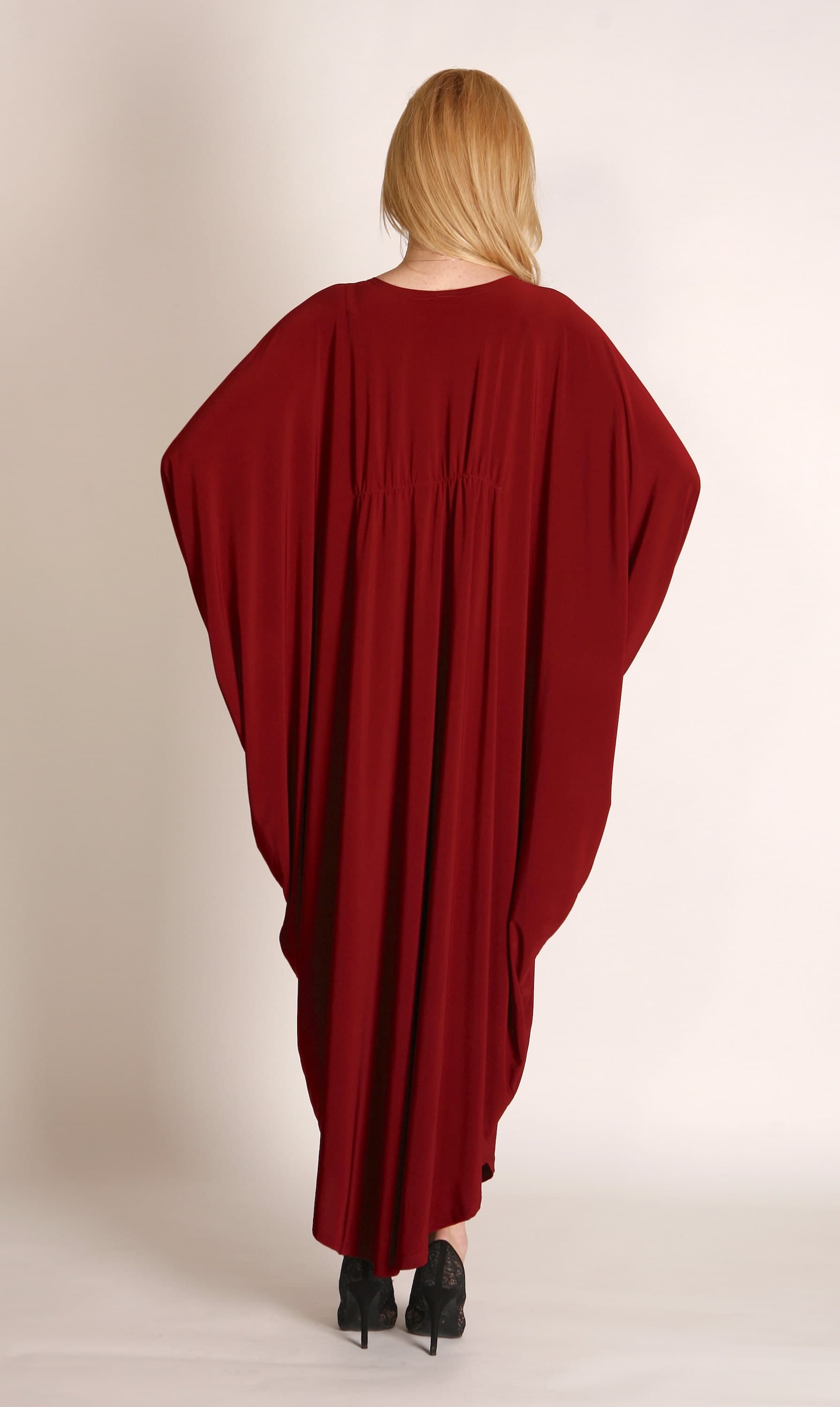 Red Abaya-Kaftan Dress- Elegant Caftan-Plus Size Dress- Oversized Dress- One Size- Maternity Dress - image 5