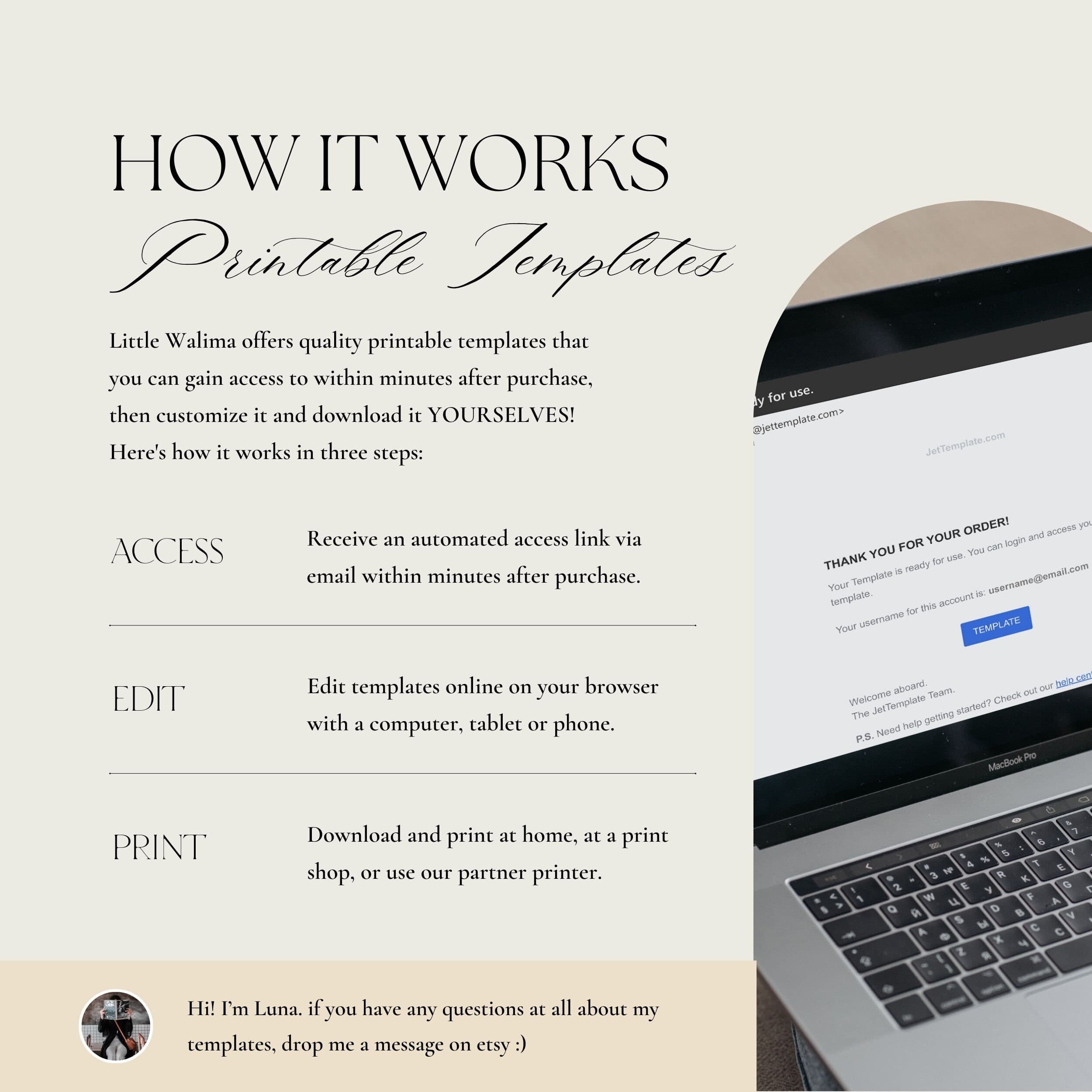 Minimalist Muslim Wedding Invitation Template Set AKMAL (Invite, QR Code RSVP, Details) — Instant Access | Edit Online - image 5