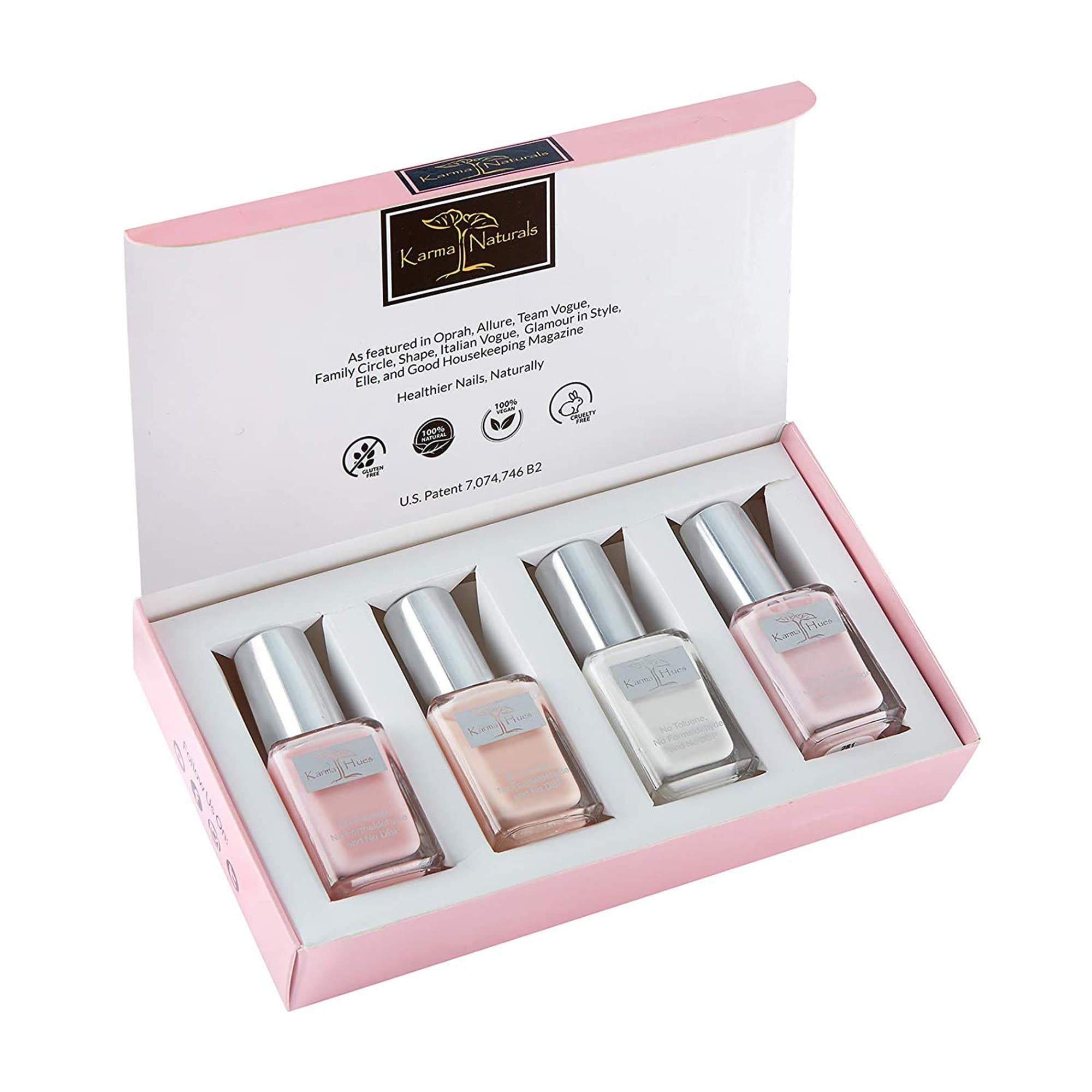 Karma Organic Nail Polish Gift Set, Vegan Cruelty-Free, Non-Toxic Bridal Colors