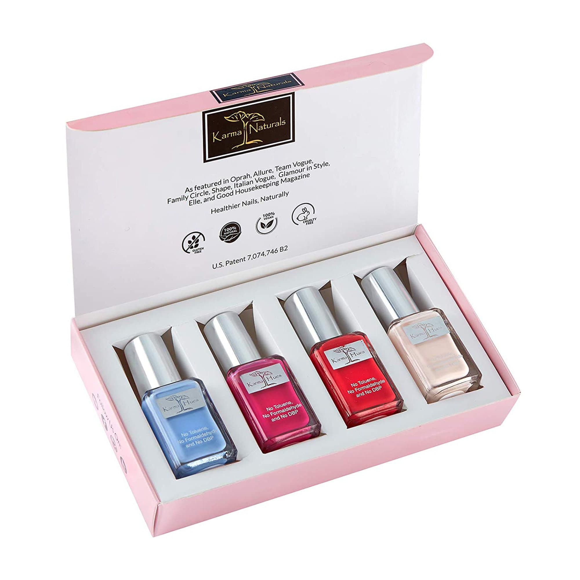 Karma Organic Non-Toxic Nail Polish Gift Set, Vegan Cruelty-Free (Beach Holiday)