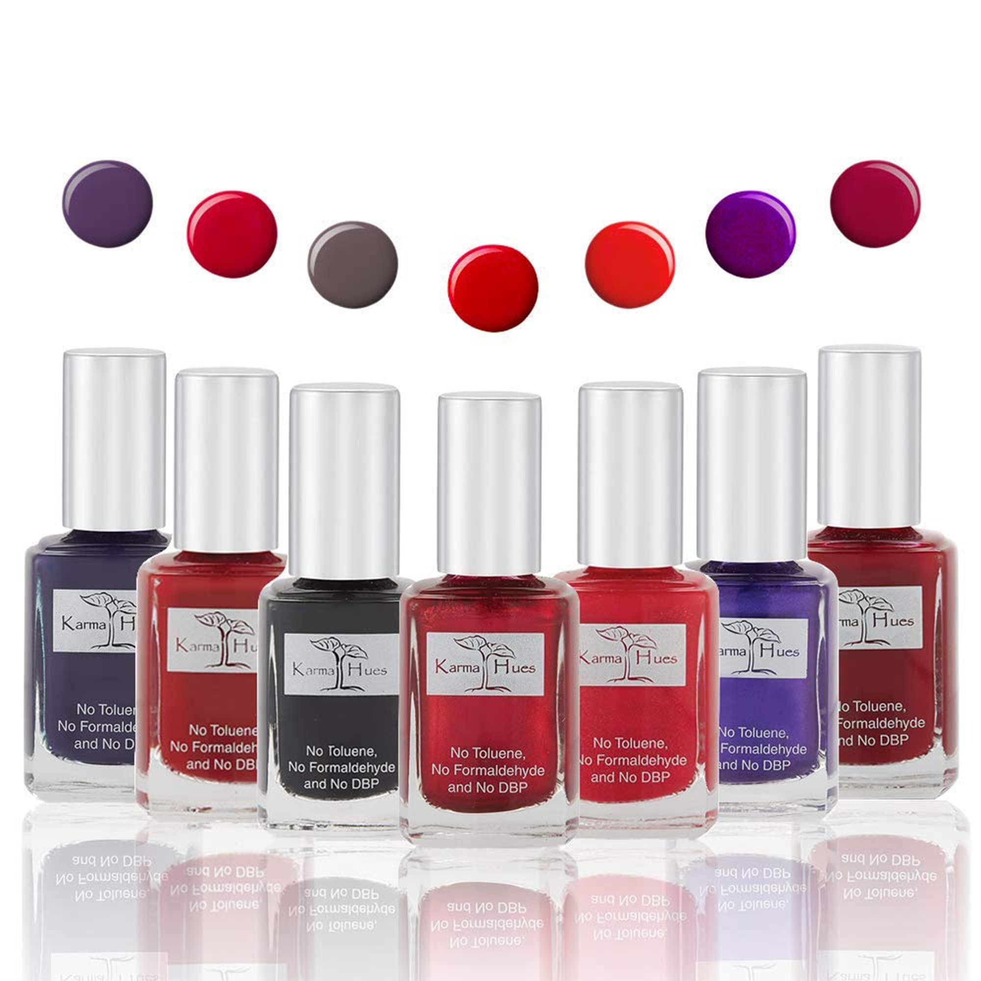 Non-Toxic Nail Polish Bundle – Vegan Cruelty-Free Nail Paint (Pack of 7)