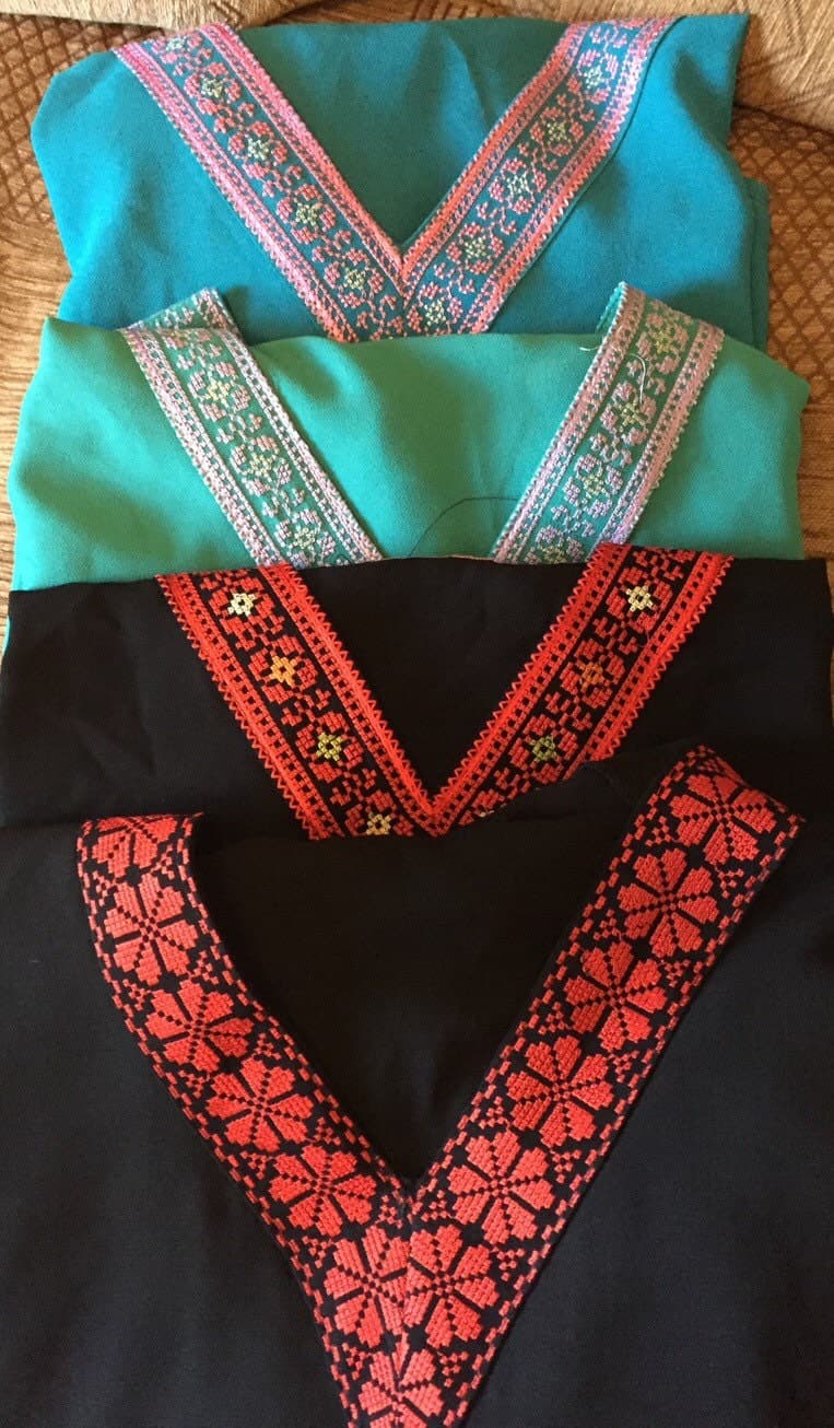 Palestinian Embroidery / Cross Stitch tunic in different colours - image 3
