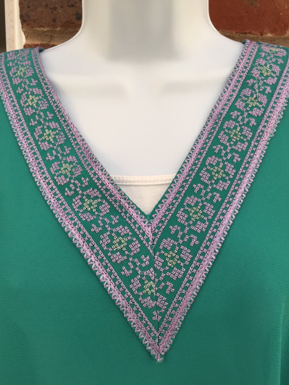 Palestinian Embroidery / Cross Stitch tunic in different colours - image 4