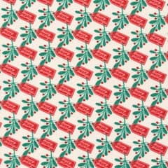 Christmas Past, Happy Holidays, By Lori Rudolph, for Cloud9 Fabrics, Organic quilting cotton, sold by the 1/2 yard or the yard