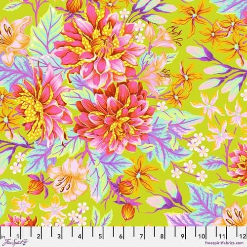 Untamed, By Tula Pink,Hello Dahlia, in Moonbeam, sold by the 1/2 yard or the yard