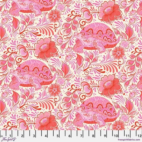 Besties, No Rush, in Blossom, by Tula Pink,  FreeSpirit Fabrics, sold by the 1/2 yard or the yard