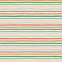 Holiday Classics,  Festive Stripes, Multi Metallic Fabric, RP609-MU1M, By Rifle Paper Co,Cotton and Steel, sold by the 1/2 yard or the yard