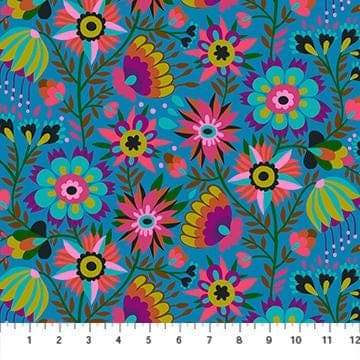 Allegory, Charmed, in Azul, By Anna Maria Parry, AMT 142-42L, Anna Maria Textiles, sold by the yard - image 4