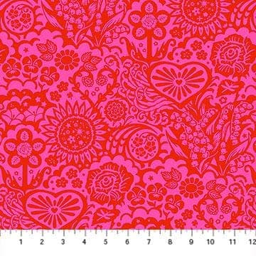 Yesterday, Big Heaven, in Valentine, AMT157-24C, Northcott Fabrics, Anna Maria Textiles, sold by the yard