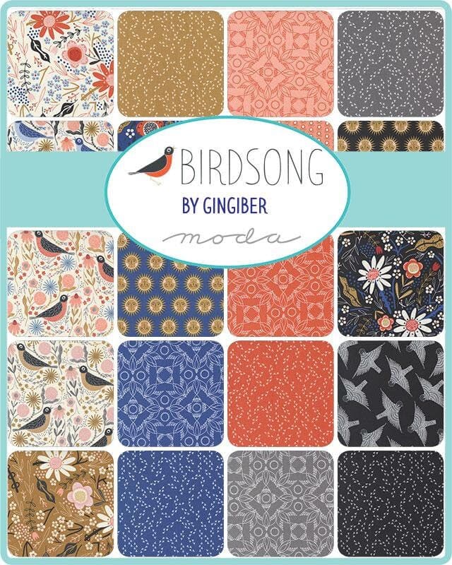 Birdsong Mini Charm Pack 42 Pieces by Gingiber of Dreamy Quilts for Moda Fabrics 48350MC - image 3