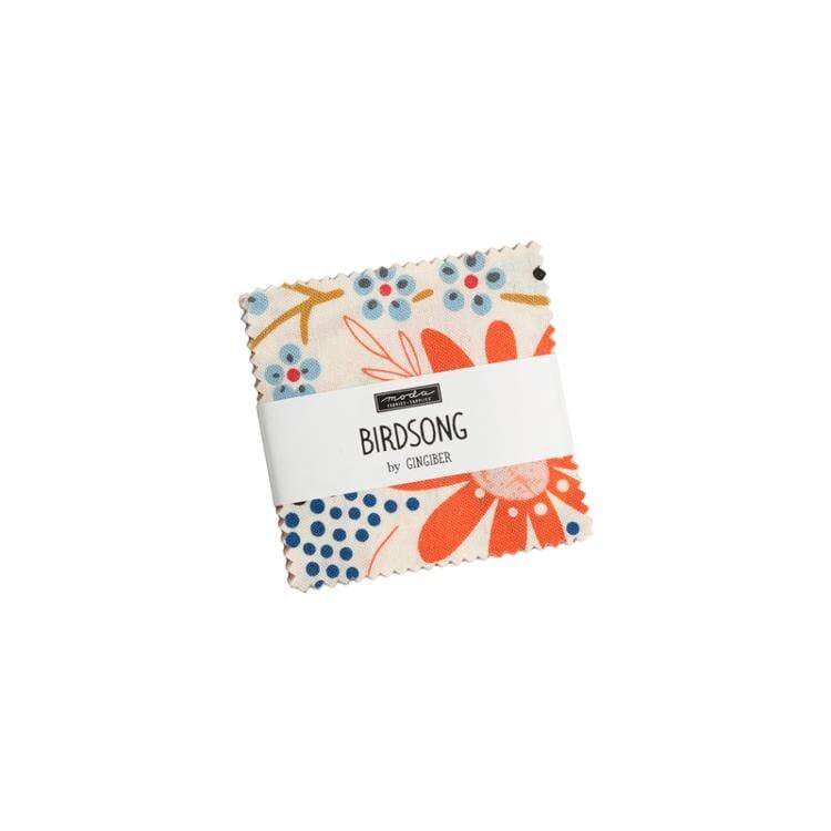 Birdsong Mini Charm Pack 42 Pieces by Gingiber of Dreamy Quilts for Moda Fabrics 48350MC