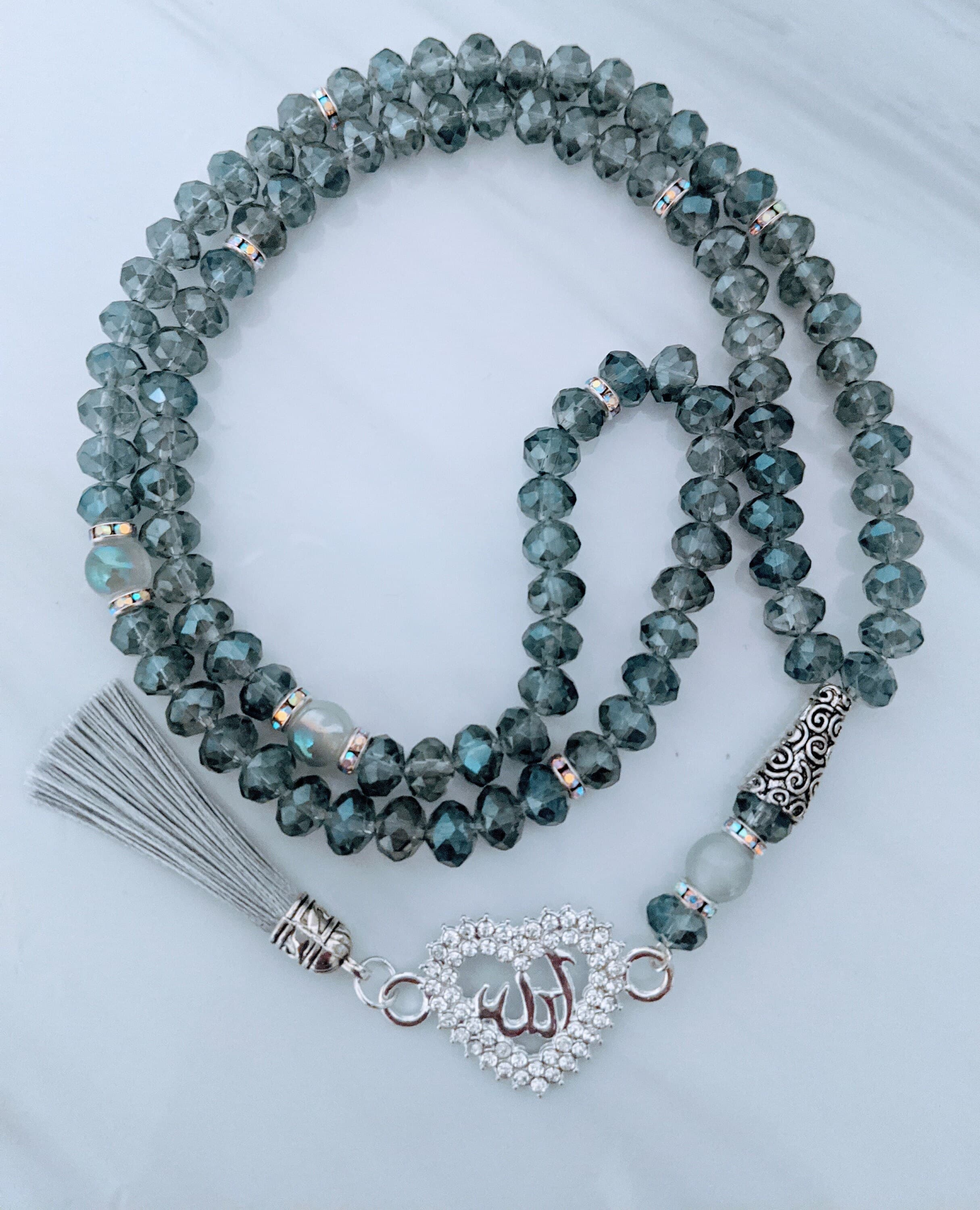 99 Grey and Gold crystal Tasbeeh - image 4