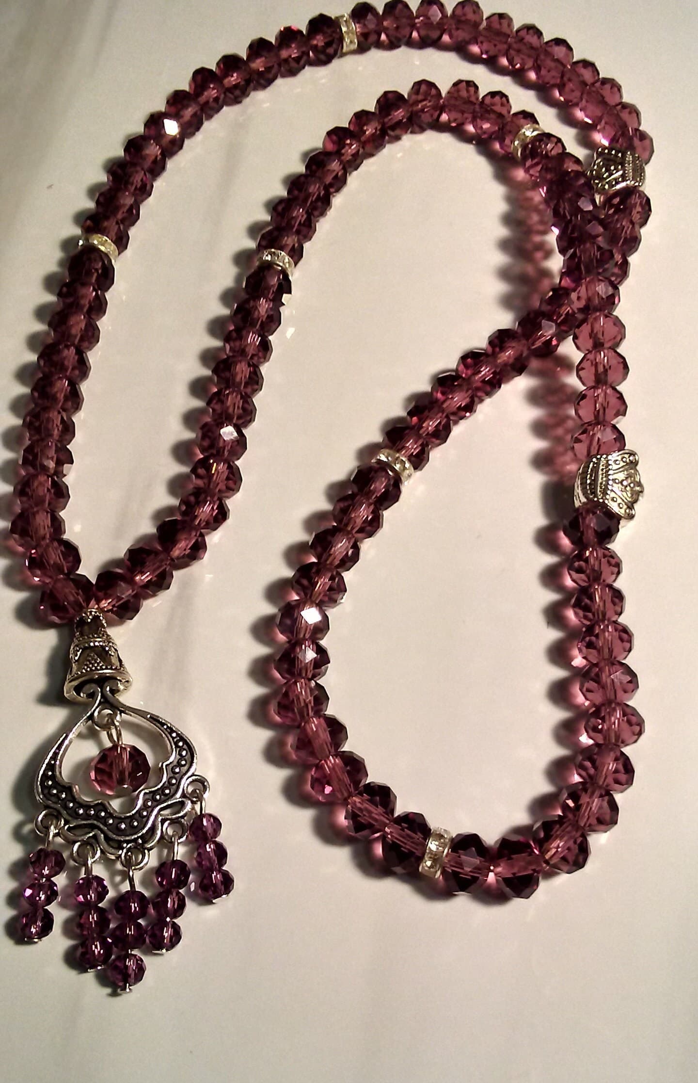 99 Burgundy Crystal Tasbih - image 4
