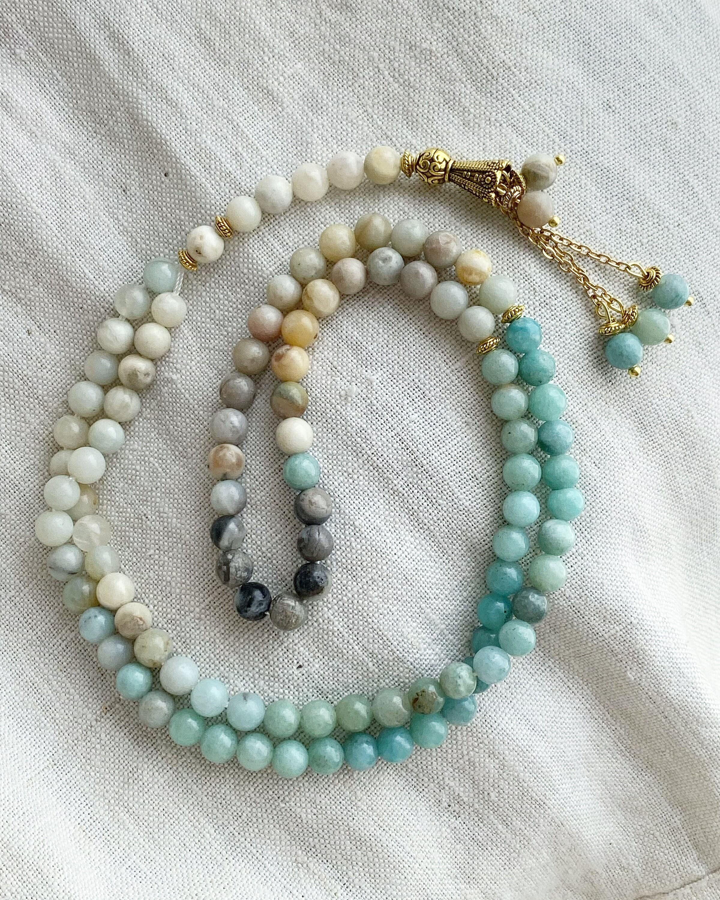 Amazonite gemstone tasbih