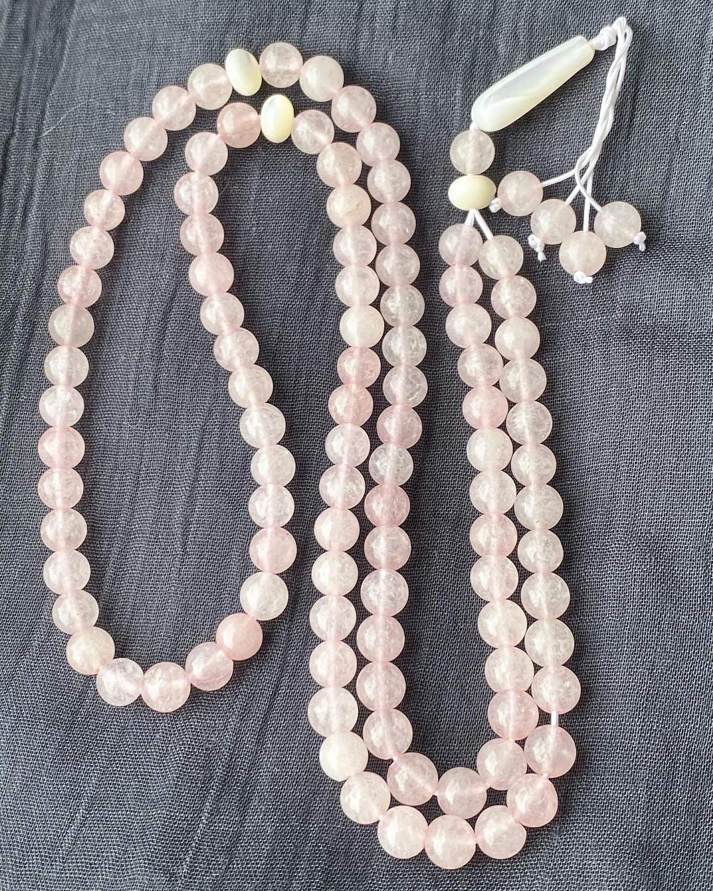 Natural Rose Quartz gemstone tasbih - image 3