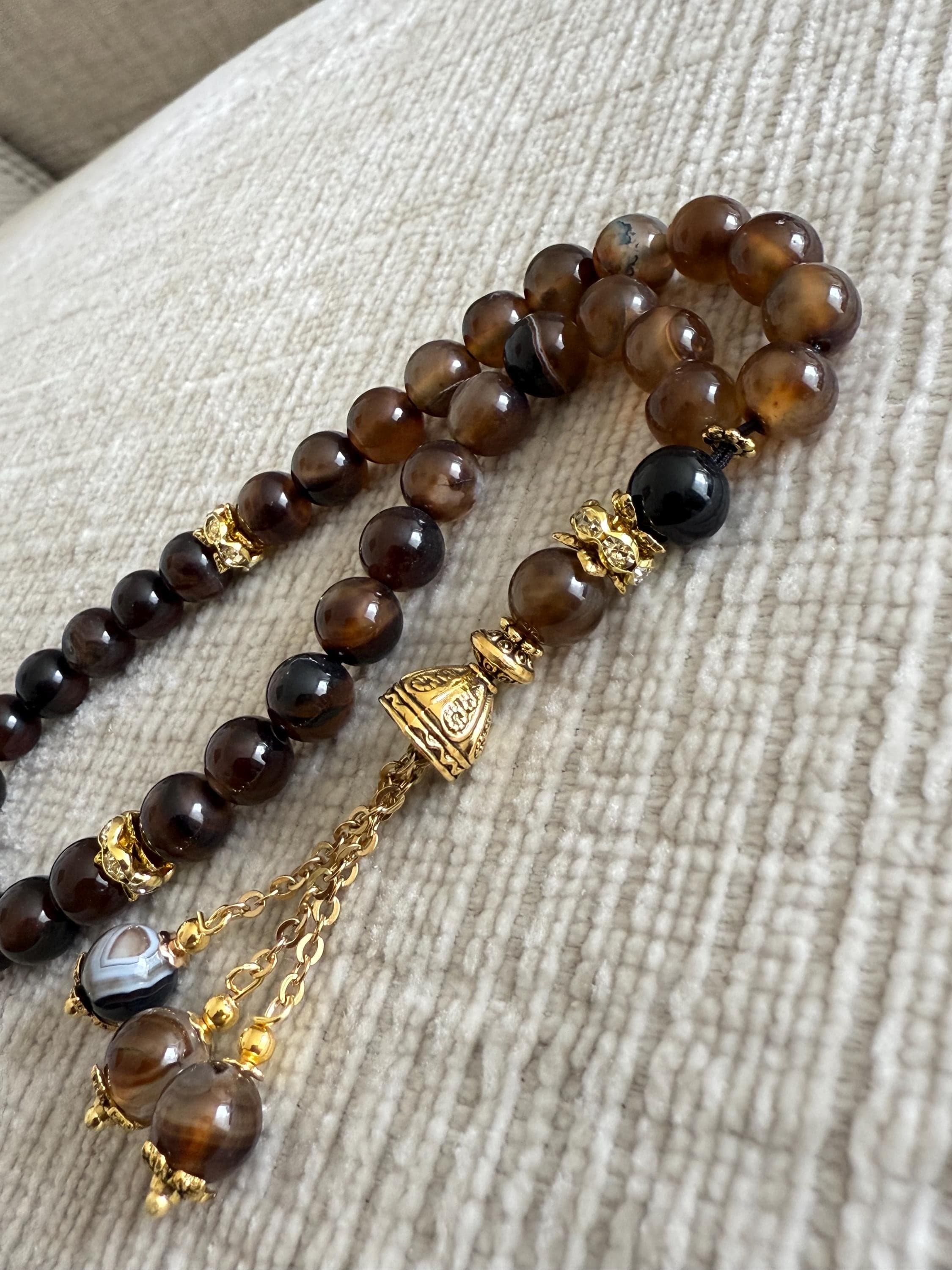 Brown agate tasbih - image 5