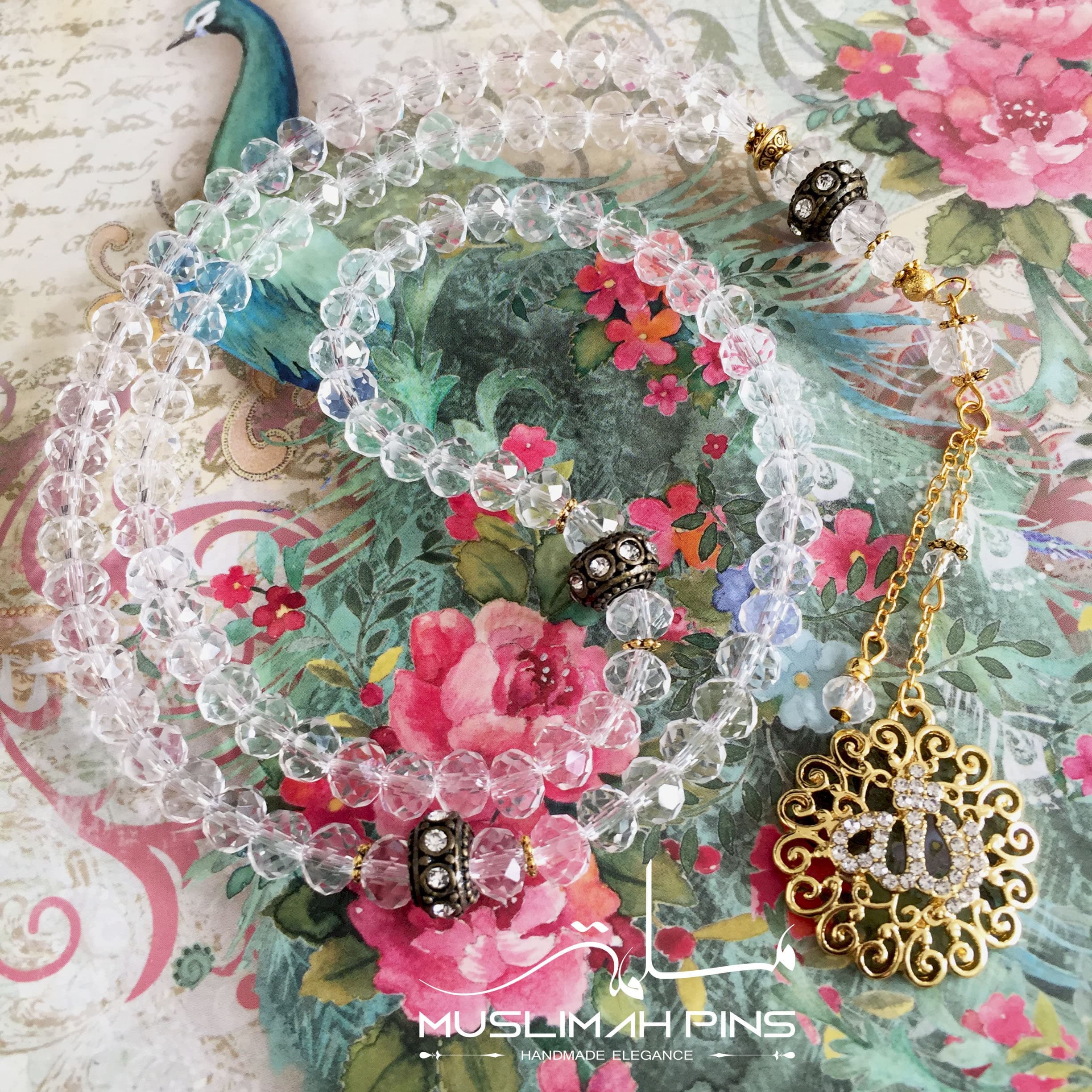 Luxury crystal personalised tasbih/prayer beads - image 4