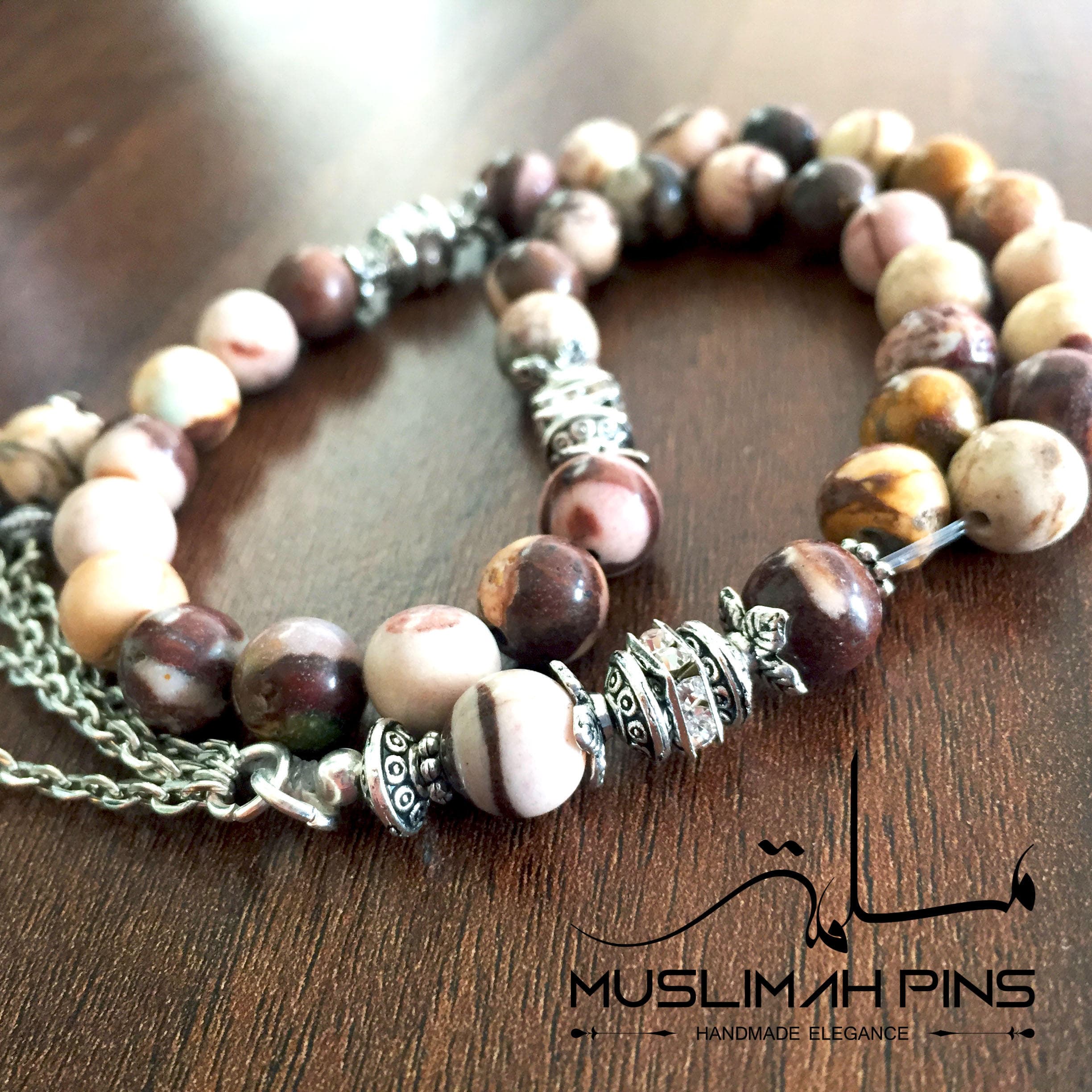 Brown Zebra Jasper gemstone tasbih - image 5