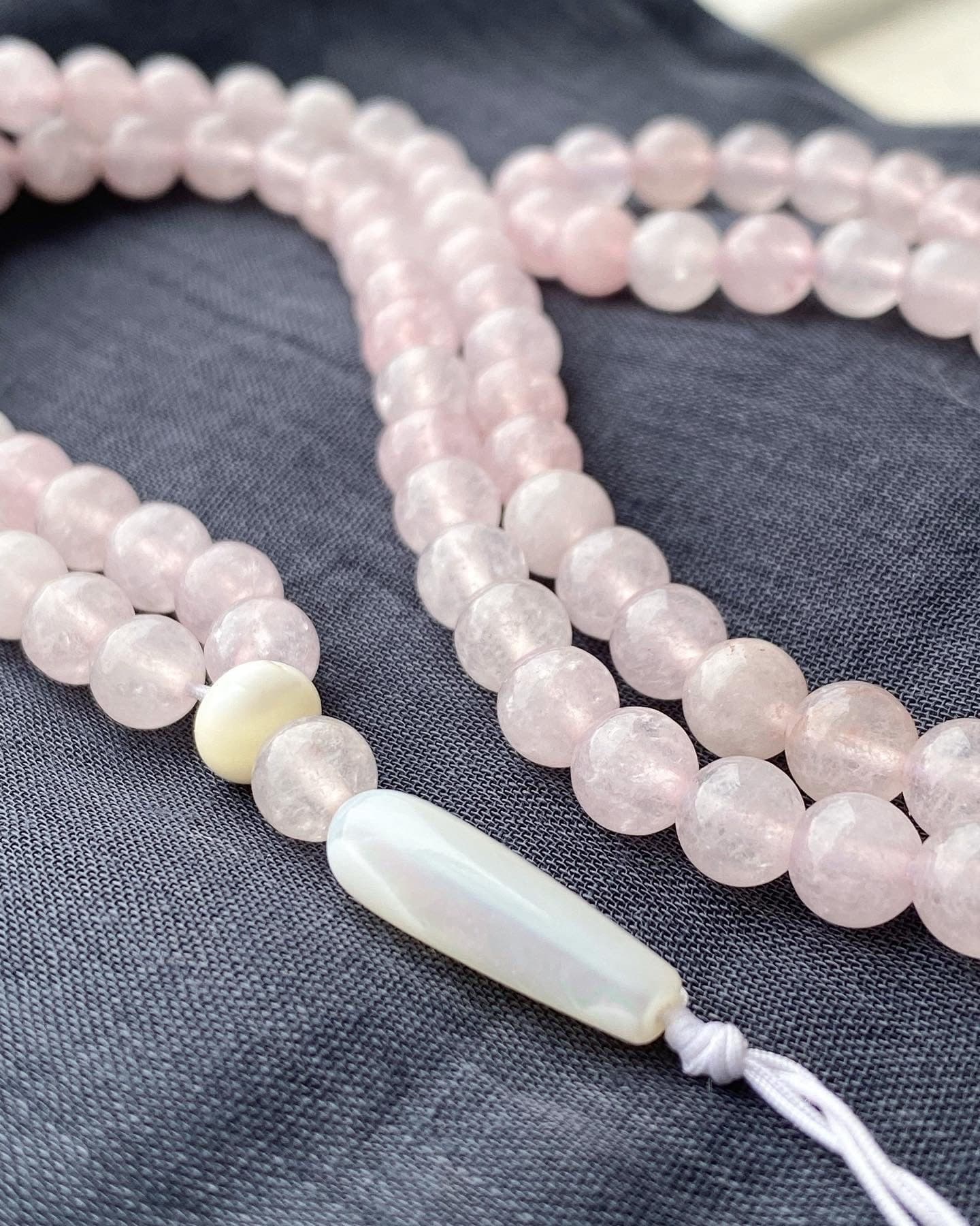 Natural Rose Quartz gemstone tasbih