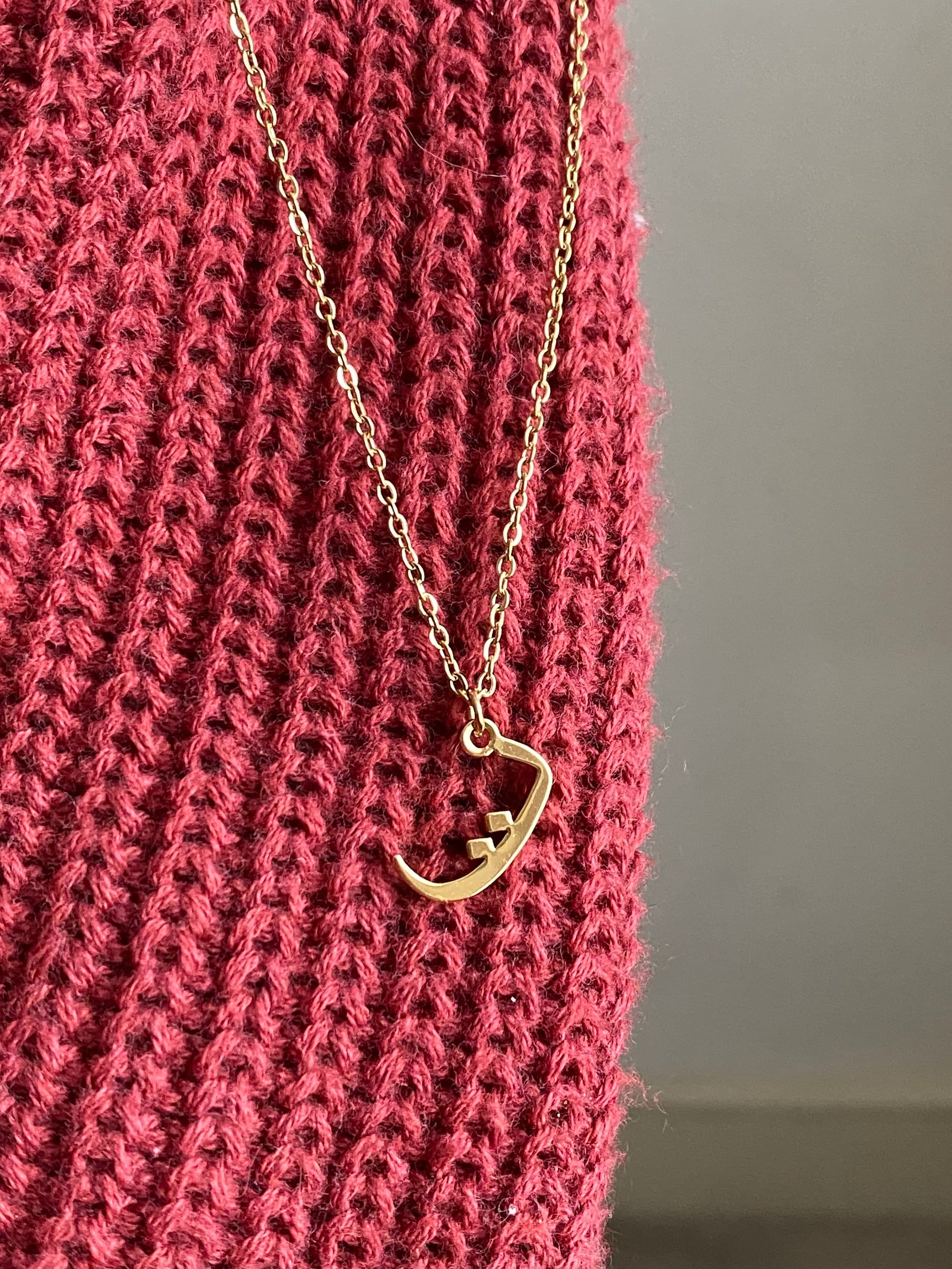 Arabic letter necklace stainless steel