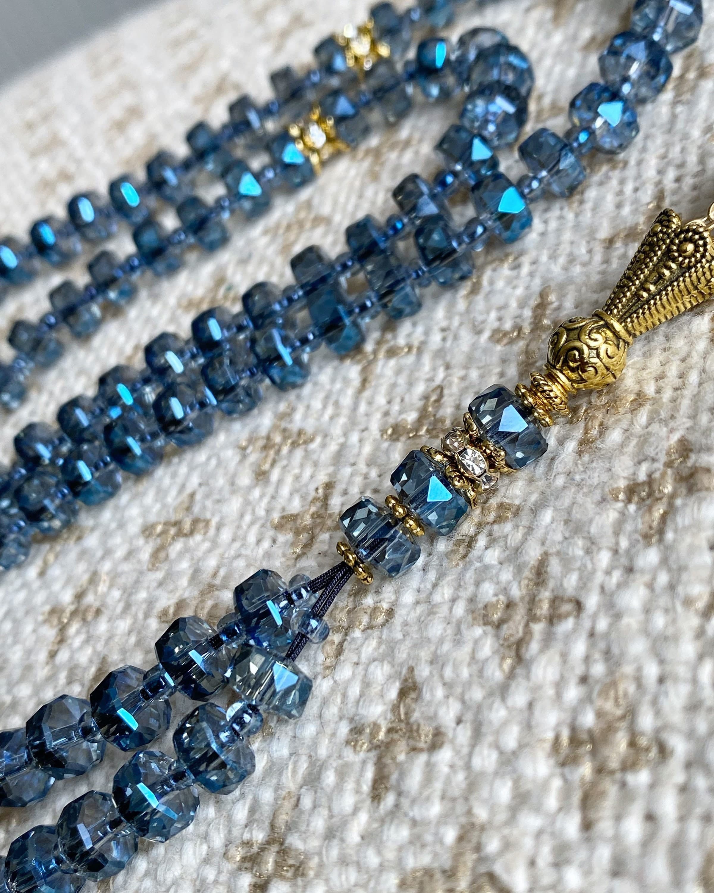 Crystal glass cut tasbih.