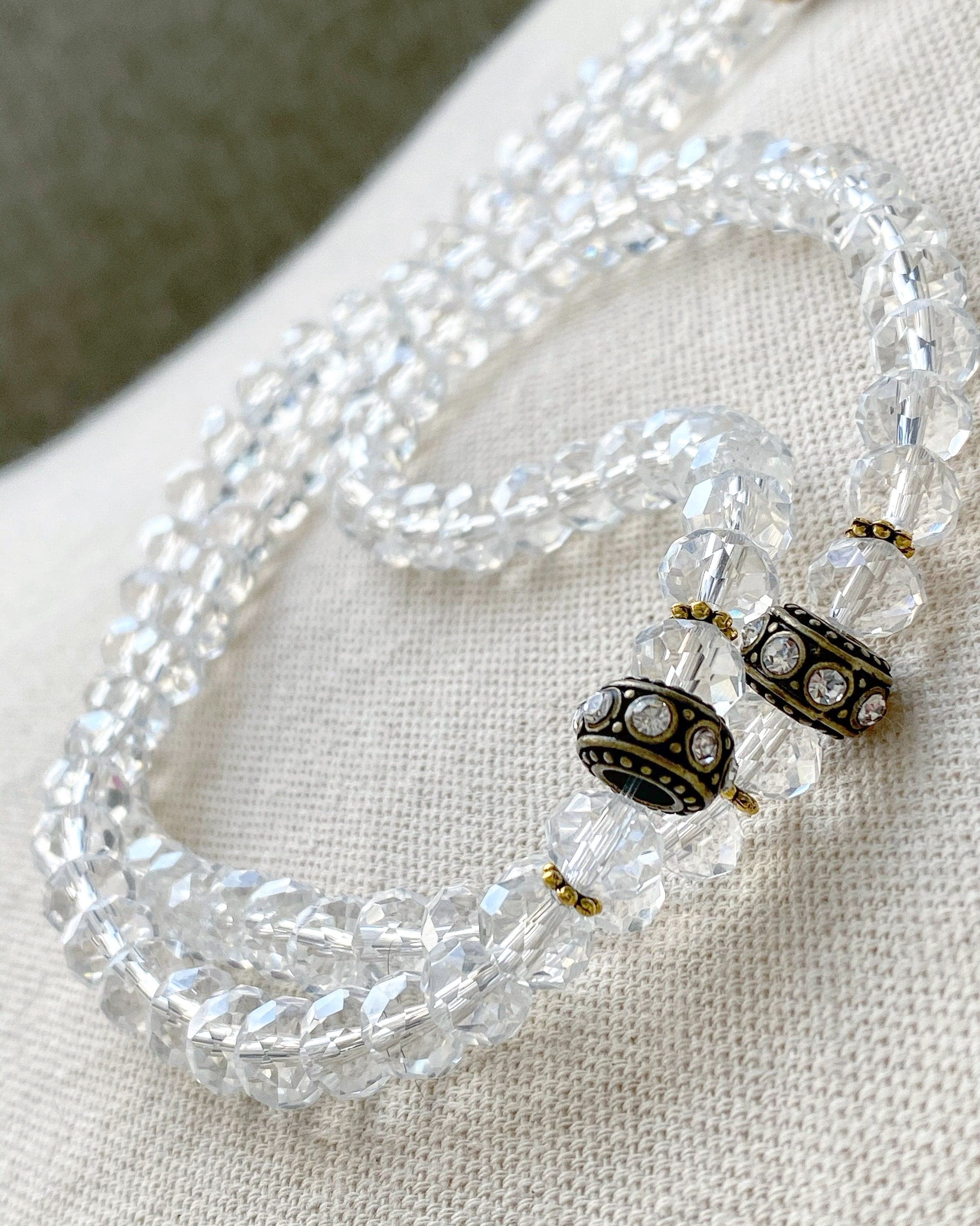 Luxury crystal personalised tasbih/prayer beads