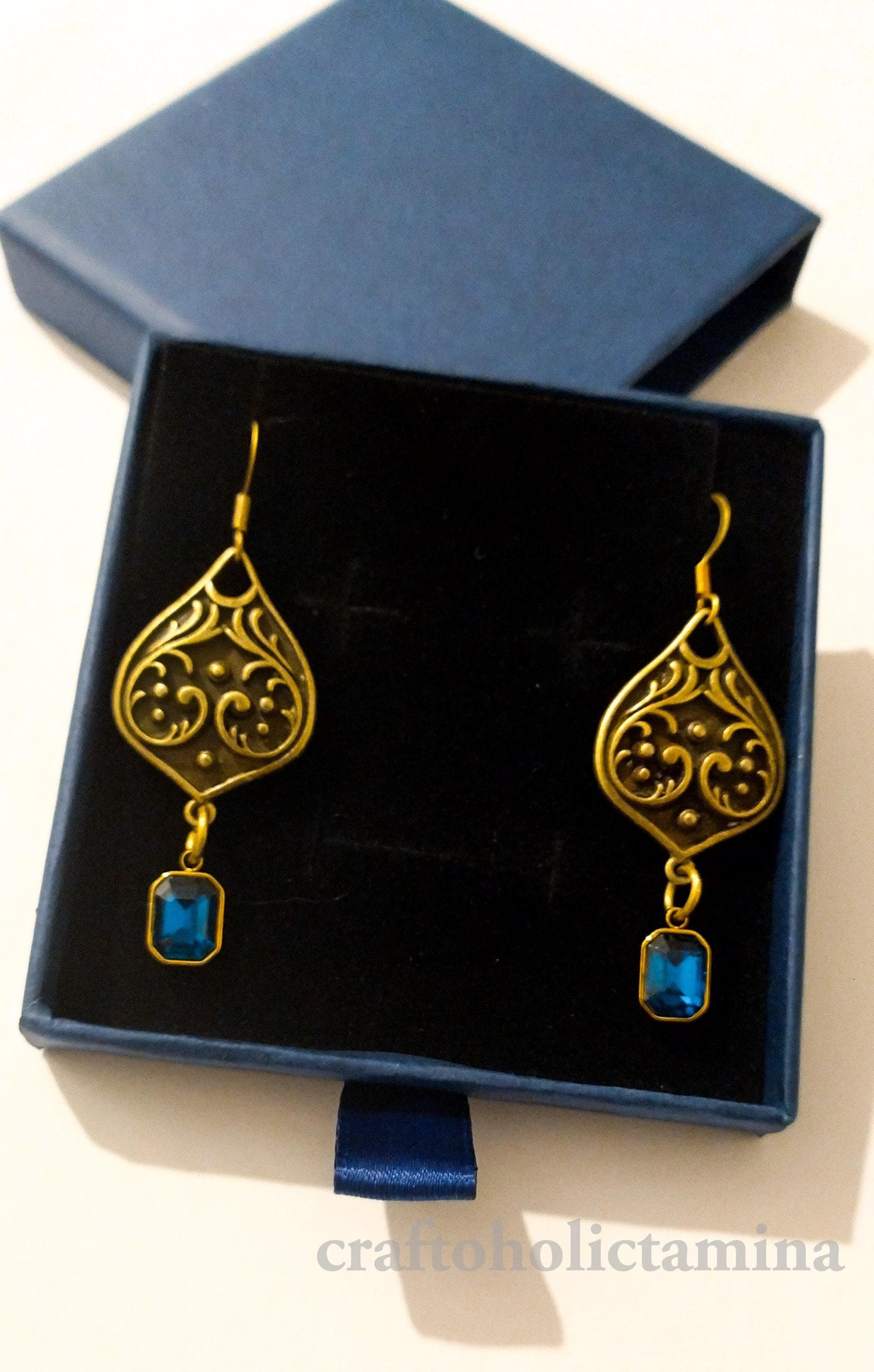 Art Deco/Art Nouveau Inspired Drop Dangle Earrings - Gift For Her