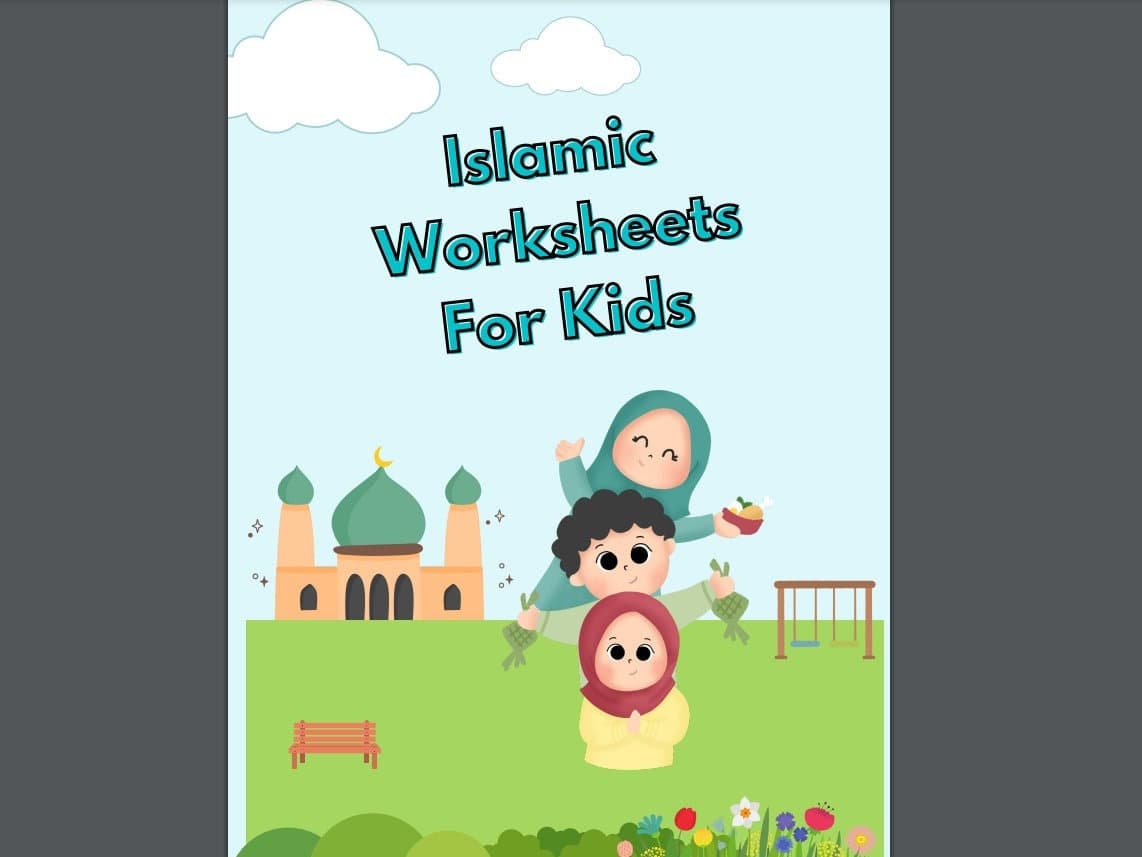Islamic worksheets for children - printable worksheet, worksheet for children, printable kid activity worksheet, Islamic activities