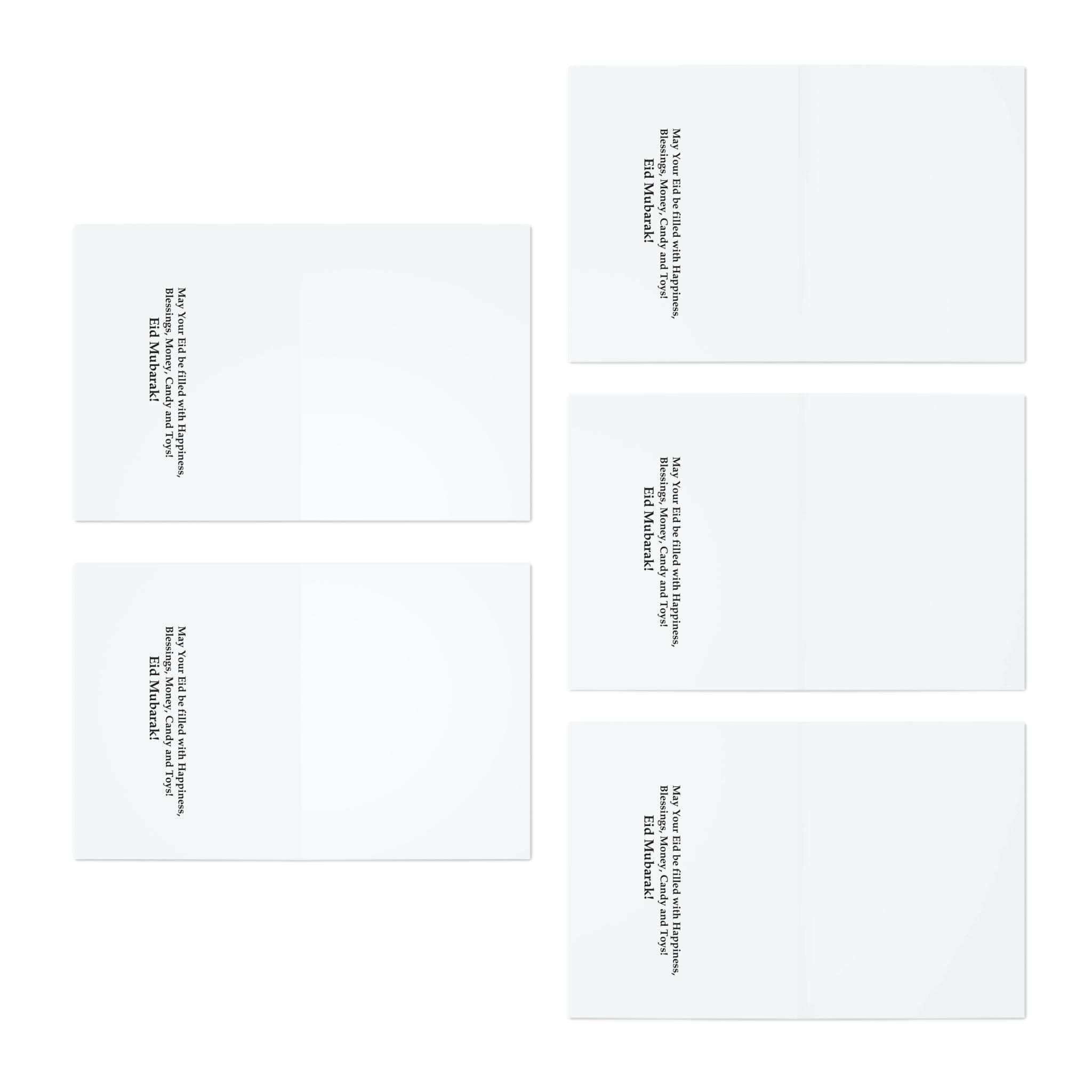 Al Aqsa Mosque Eid Mubarak Greeting Cards 5-Pack | Islamic Holiday Card Set - image 5