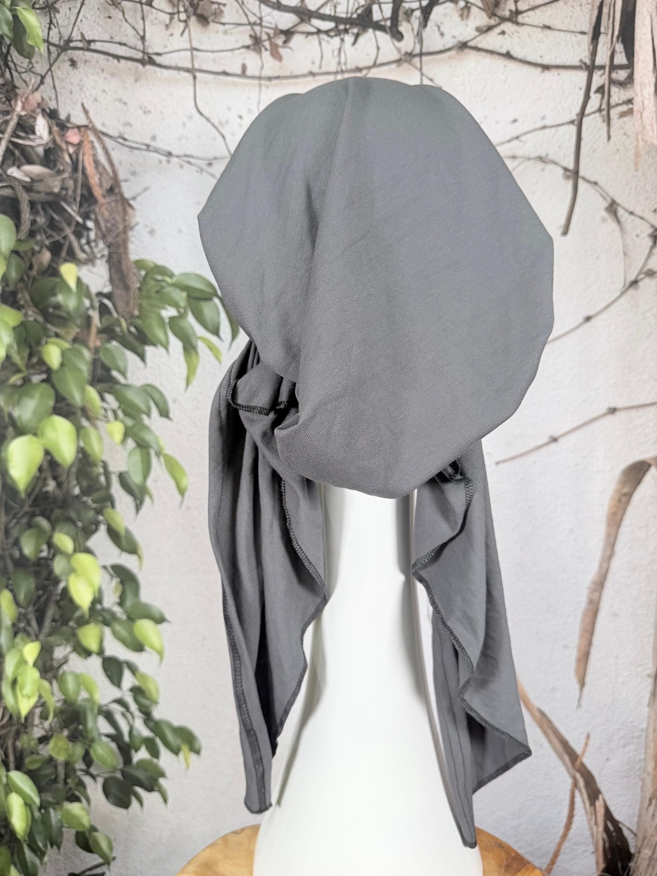 Stretchy Pretied Tichel - Gray Solid-pretieds-The Little Tichel Lady