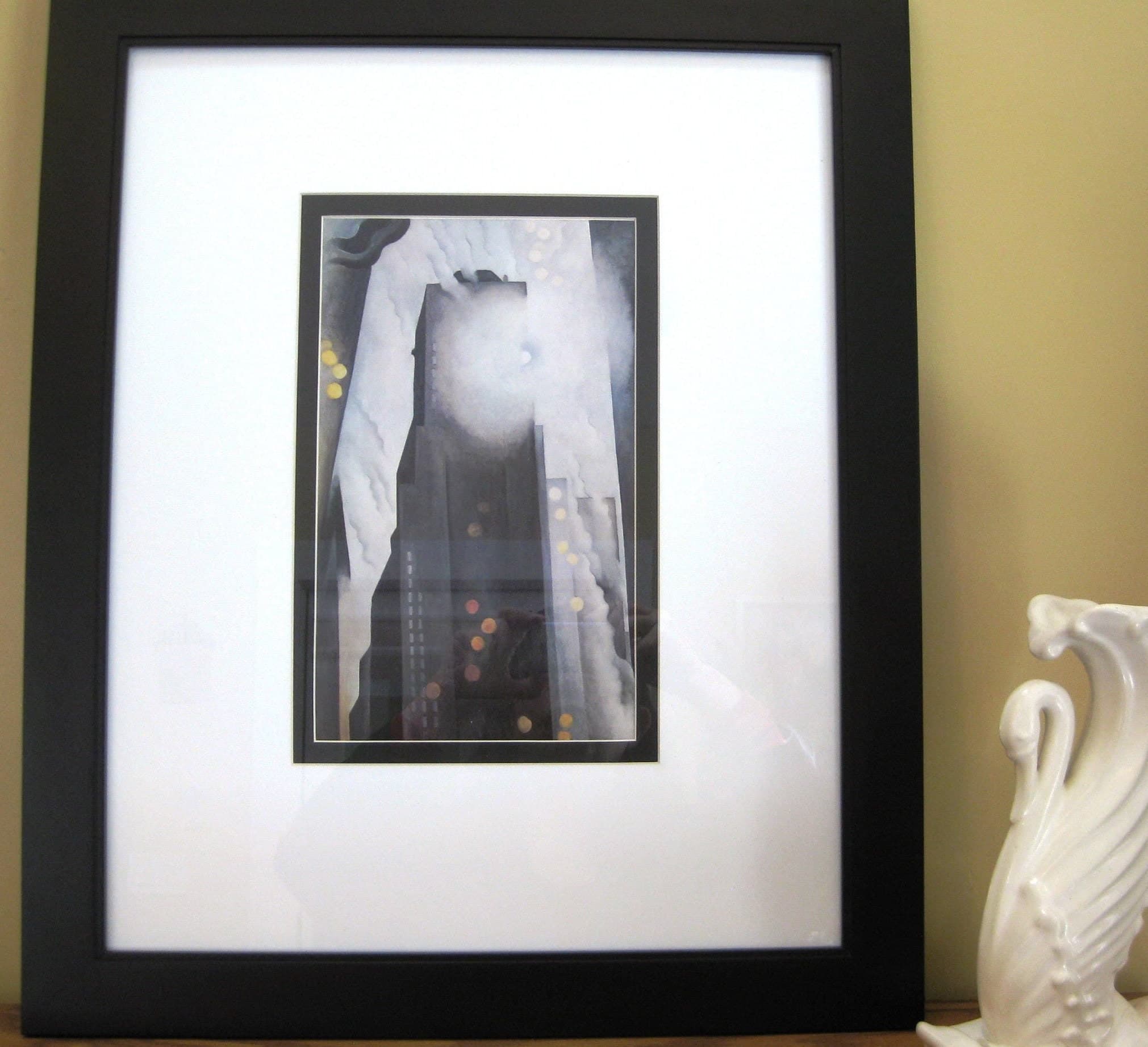 Georgia O'Keeffe NYC Print, "The Shelton with Sunspots", Matted Vintage Art - image 3