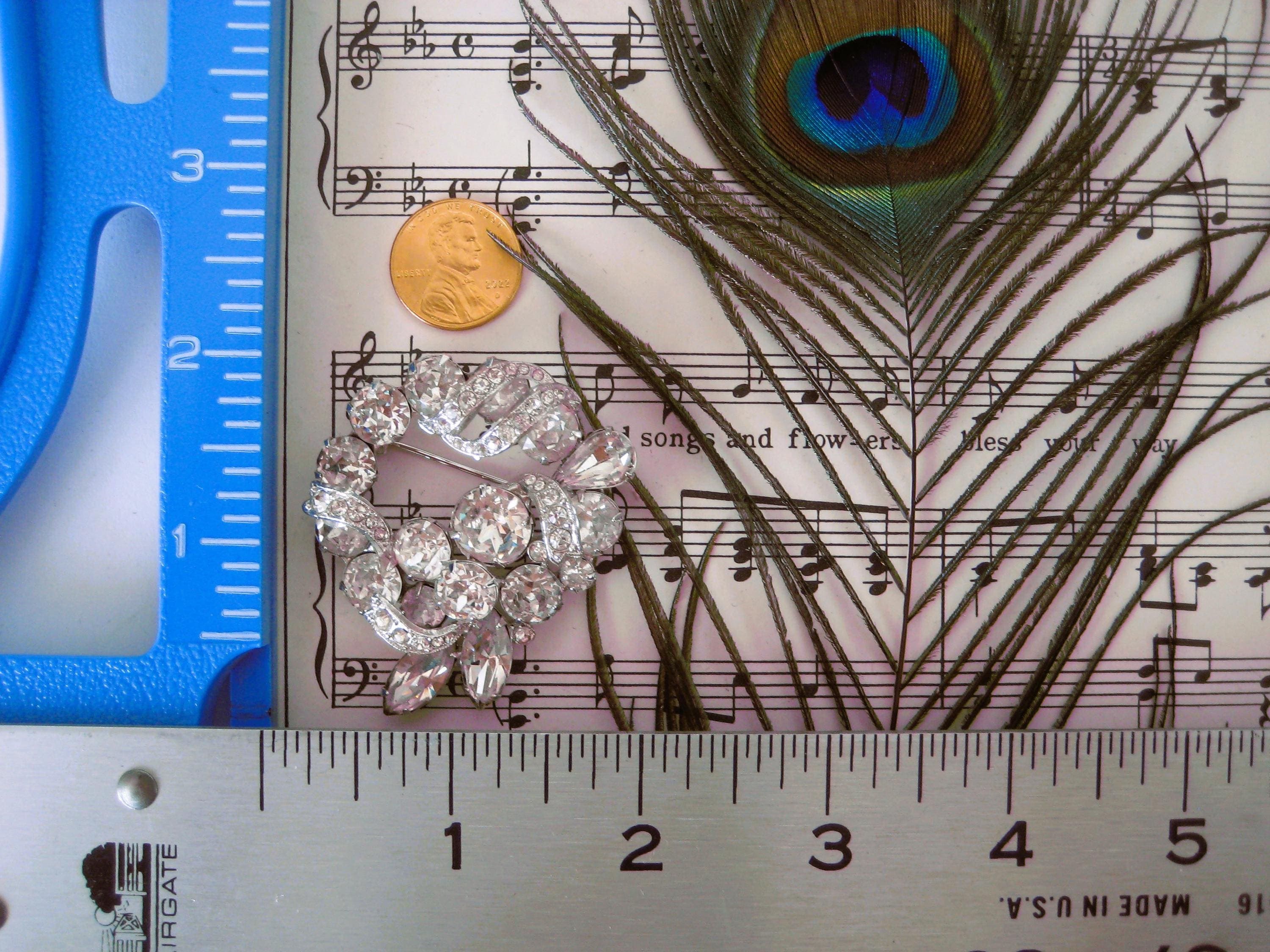 Rhinestone Brooch, EISENBERG Designer, Silver Tone Settings, Vintage Find - image 3
