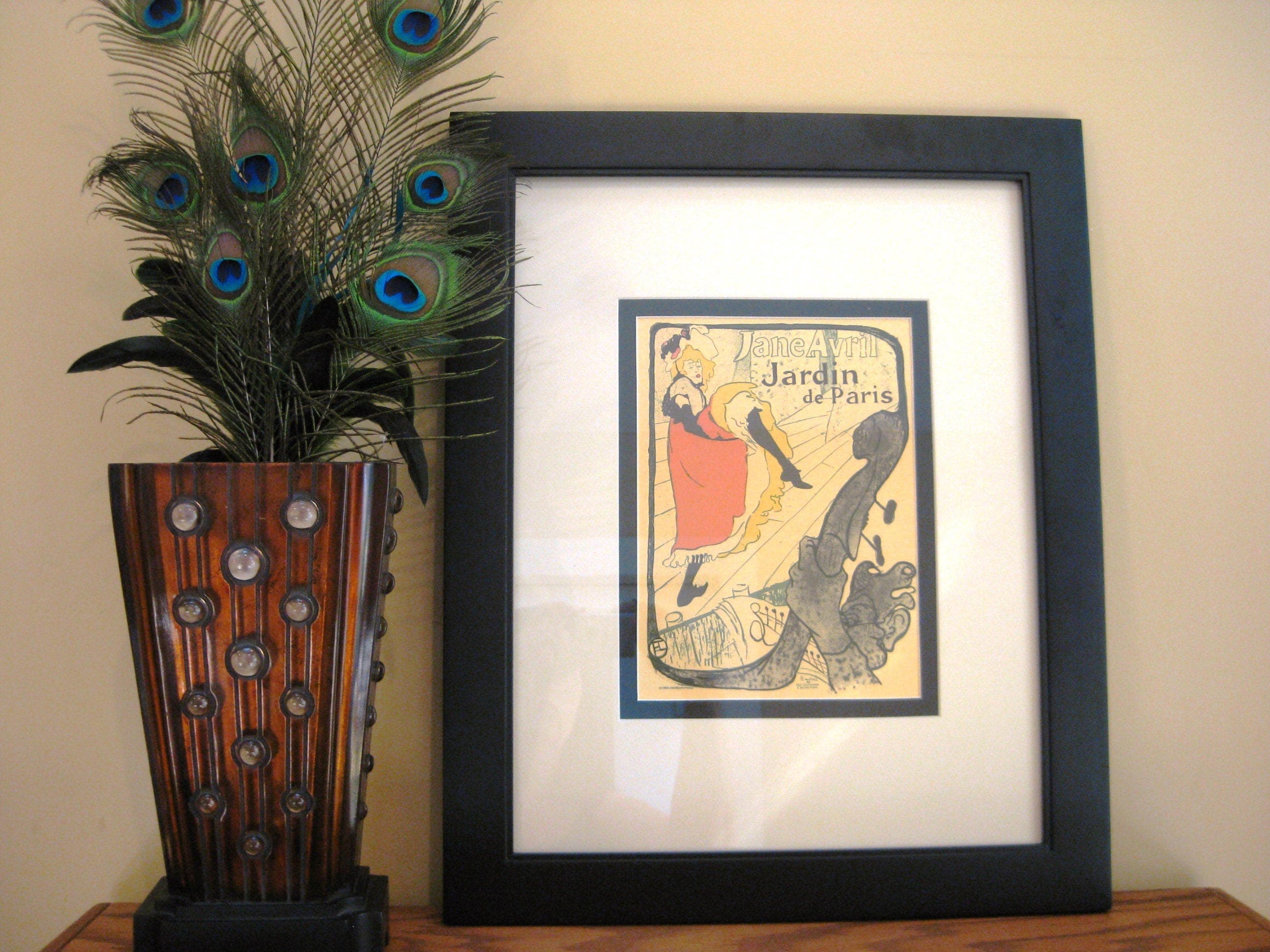 Toulouse Lautrec Jane Avril Print, Matted Vintage Lithograph (14x18) - image 5