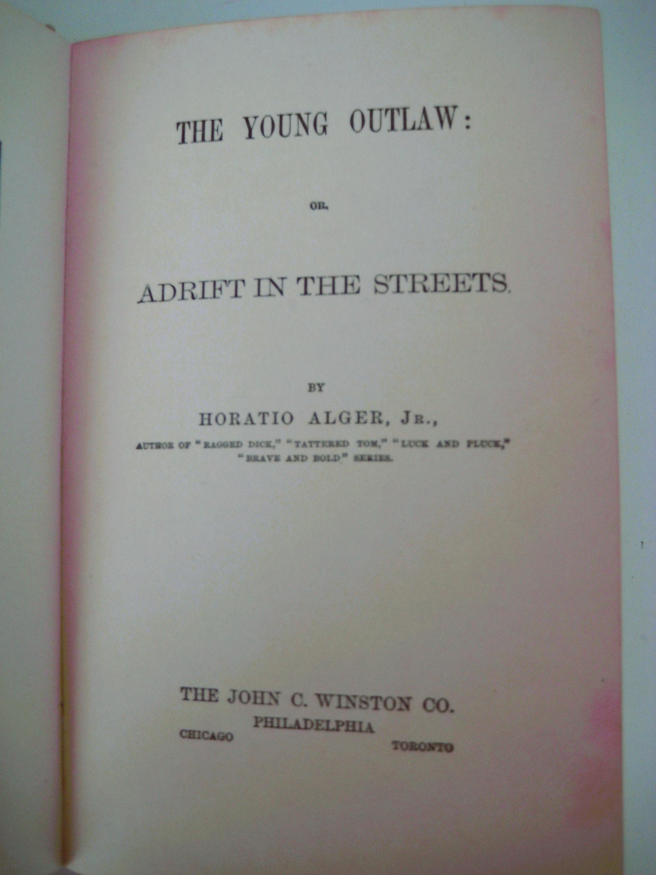 The Young Outlaw, 1875 Antique Hardcover Novel, Horatio Alger Jr. - image 3