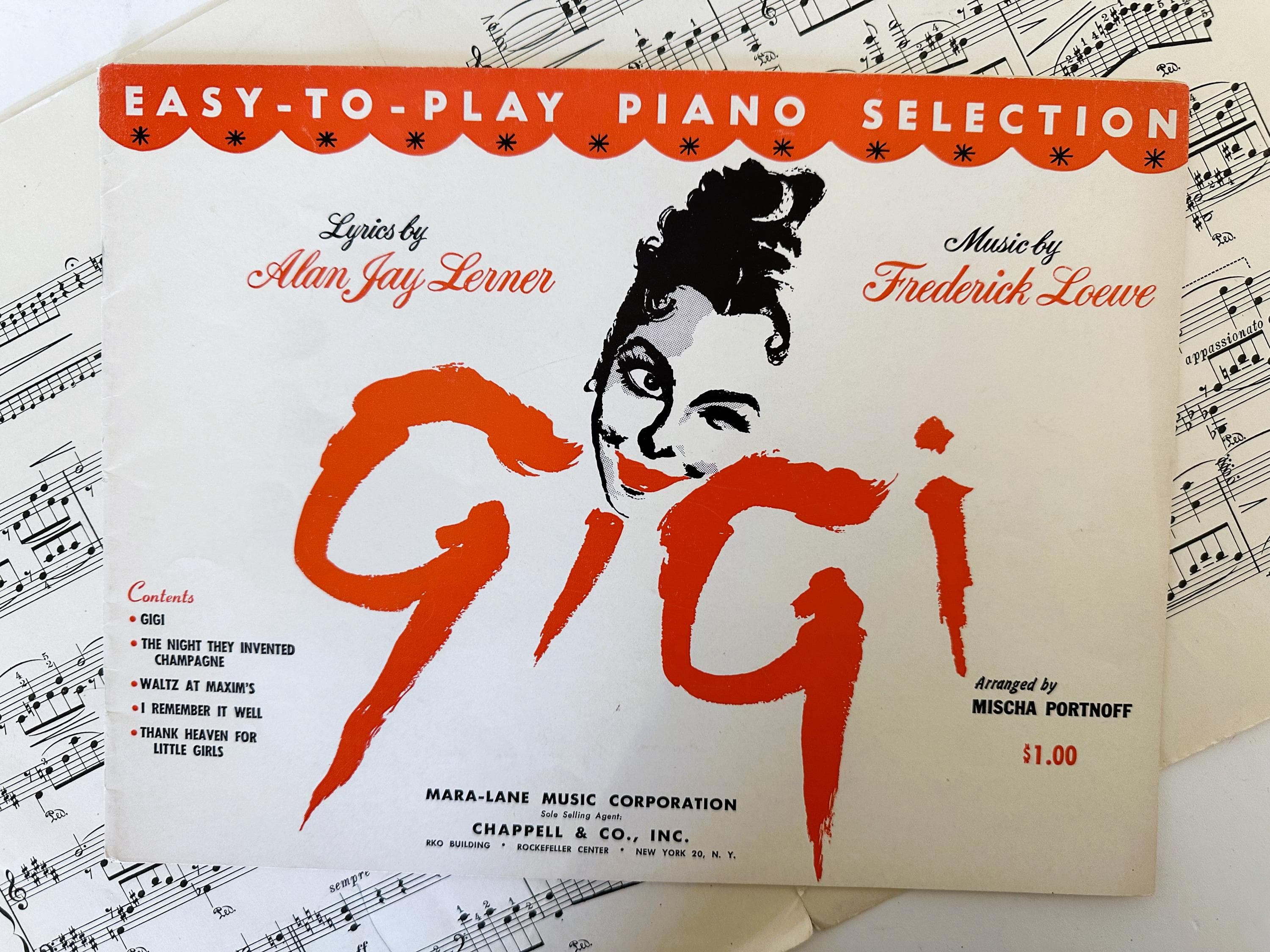 Vintage Sheet Music Book, "Gigi," Piano Selections, 5 Songs, Mid-Century Musical - image 3
