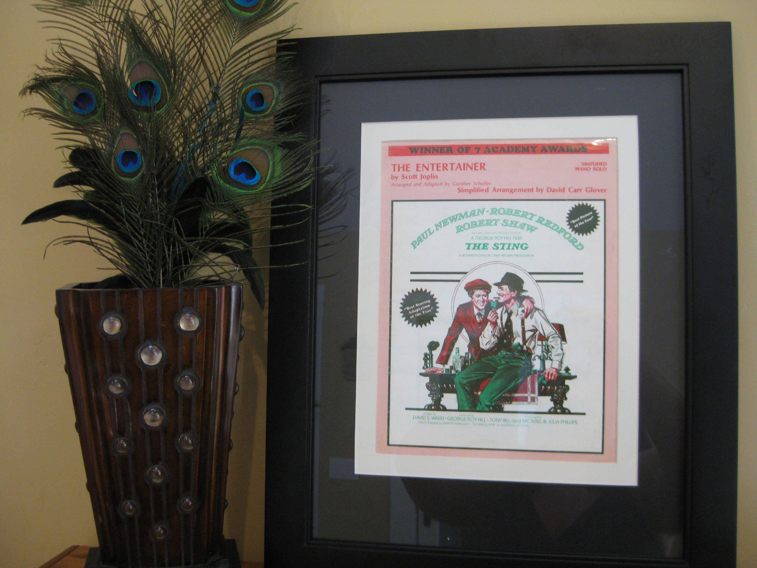 The Sting Sheet Music, Paul Newman & Robert Redford, Matted 14x18 - image 4