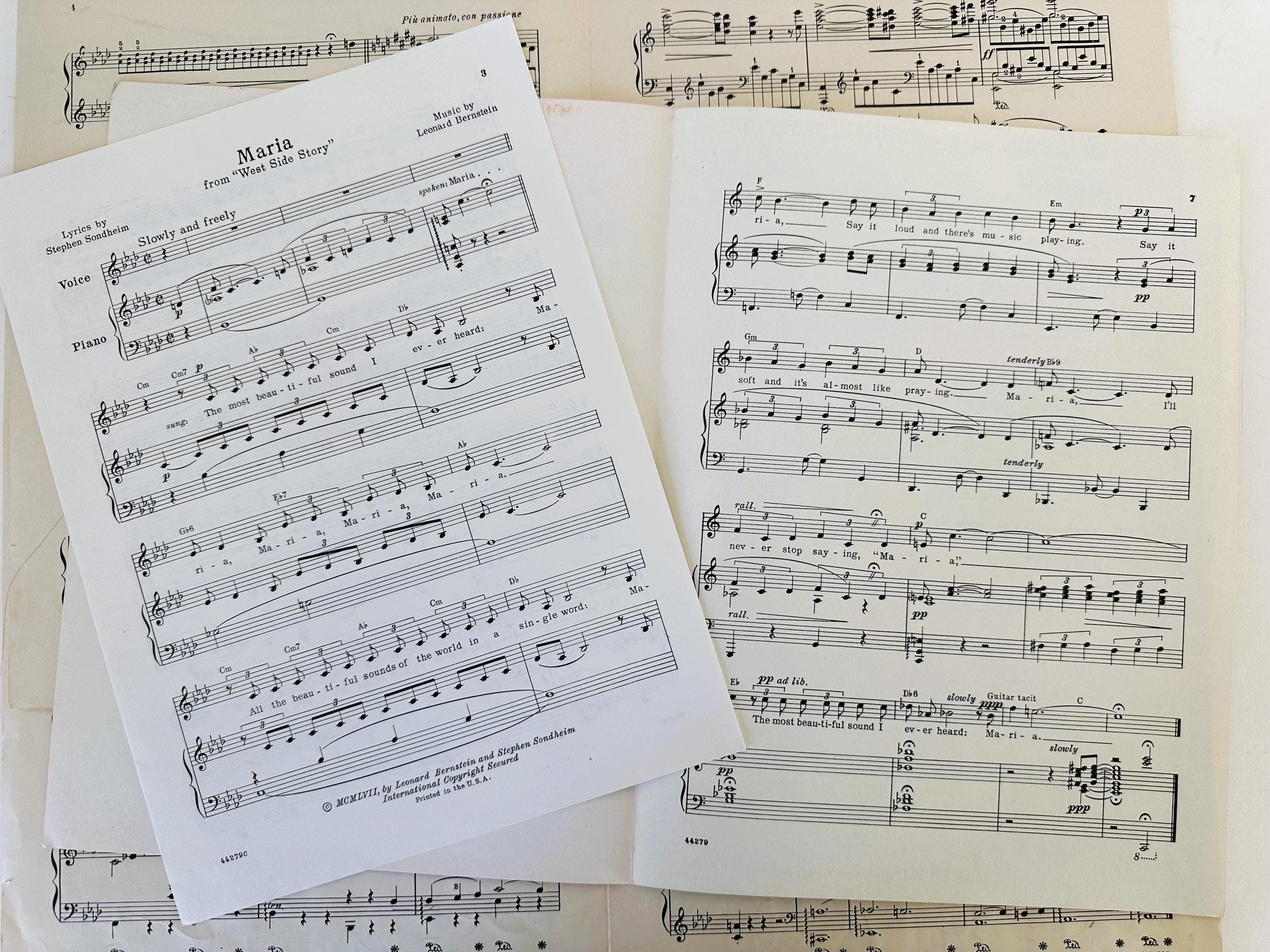 Vintage Sheet Music, “Maria,” from West Side Story, by Leonard Bernstein & Stephen Sondheim, 1957 - image 3