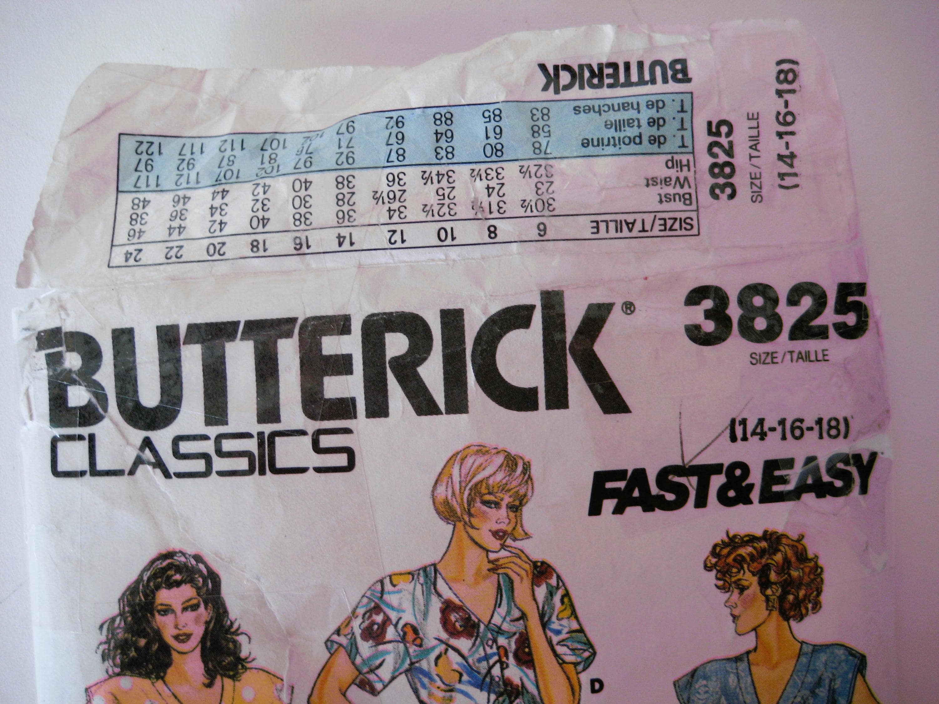 1980s Butterick 3825 Sewing Pattern, Misses Size 14-18, Dress and Jumpsuit - image 3