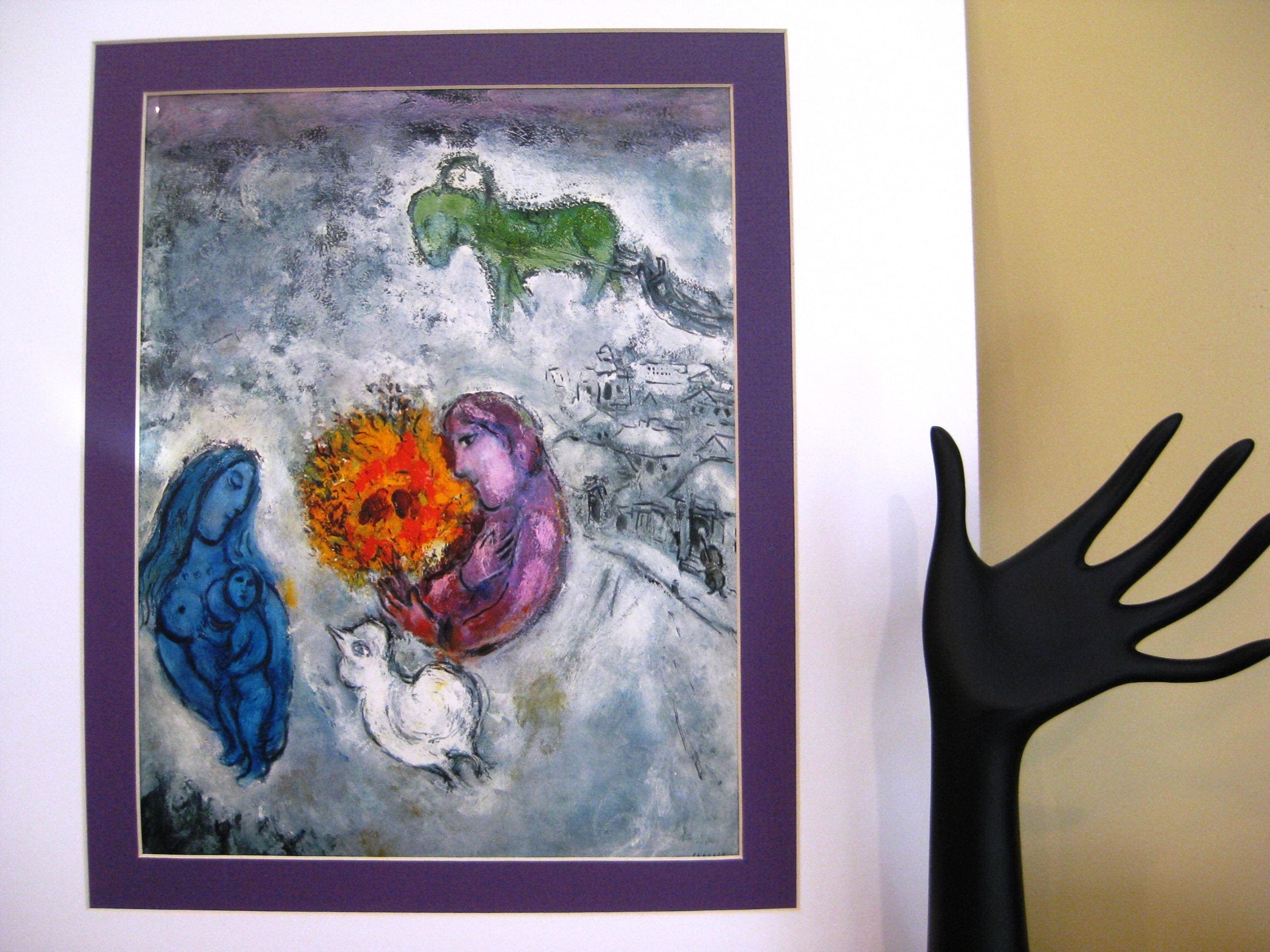 Marc Chagall 'The Green Horse' Vintage Art Print, Matted 16x20