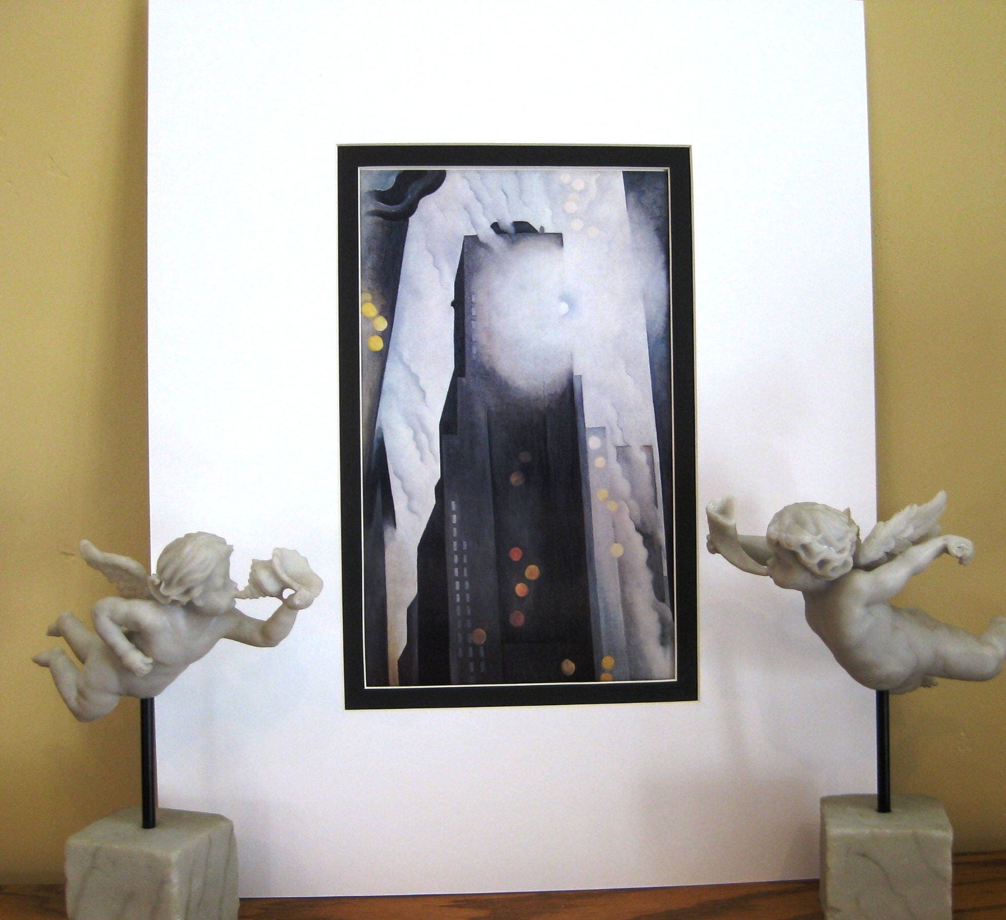 Georgia O'Keeffe NYC Print, "The Shelton with Sunspots", Matted Vintage Art - image 4