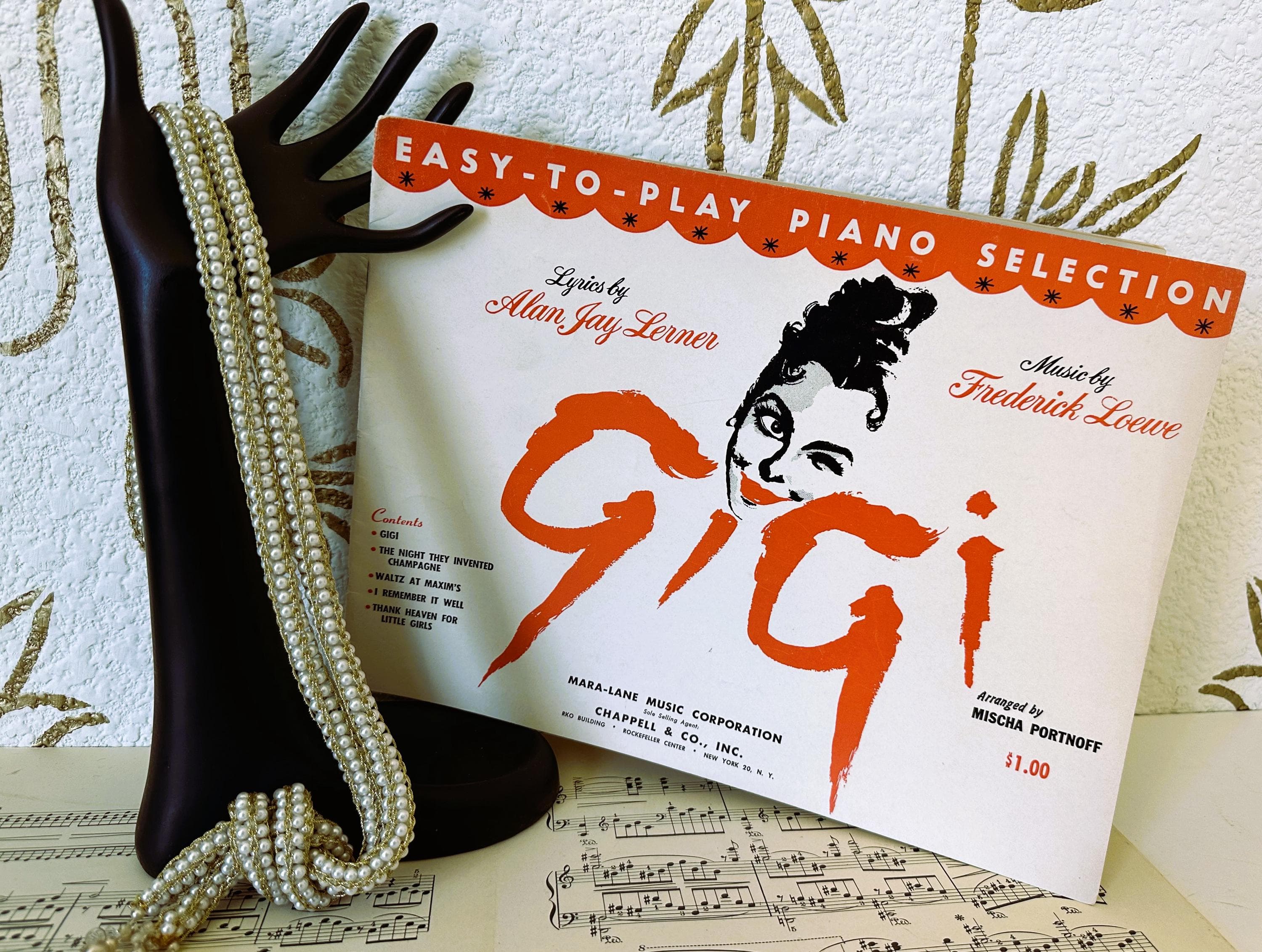 Vintage Sheet Music Book, "Gigi," Piano Selections, 5 Songs, Mid-Century Musical