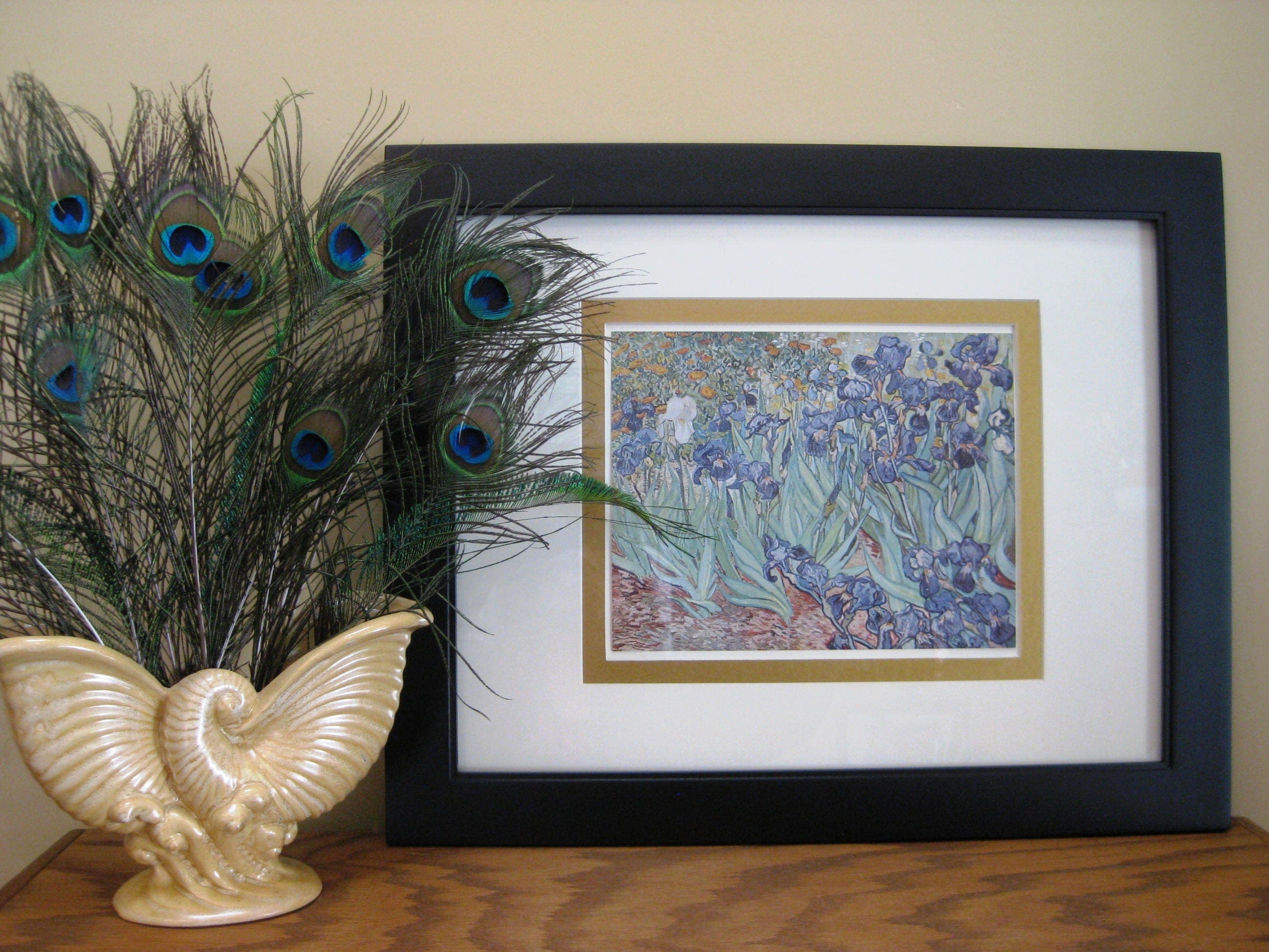 Vintage Van Gogh Irises Art Print, Double Matted 14x18 - image 5