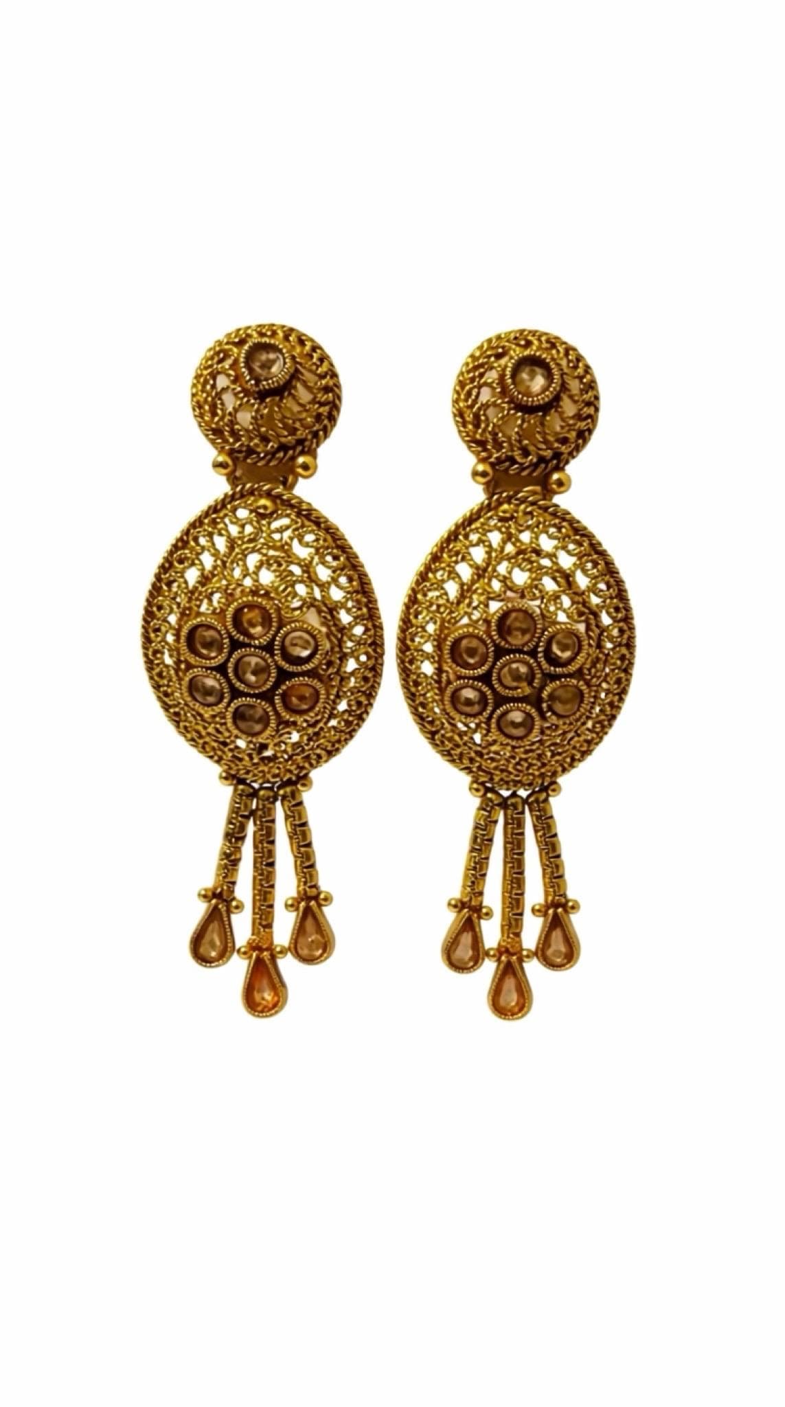 Hand made Antique Gold Earrings
