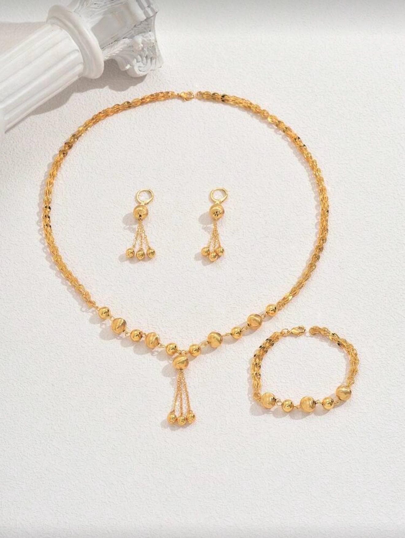 4pcs/set vintage minimalist beaded tassel necklace set - image 5