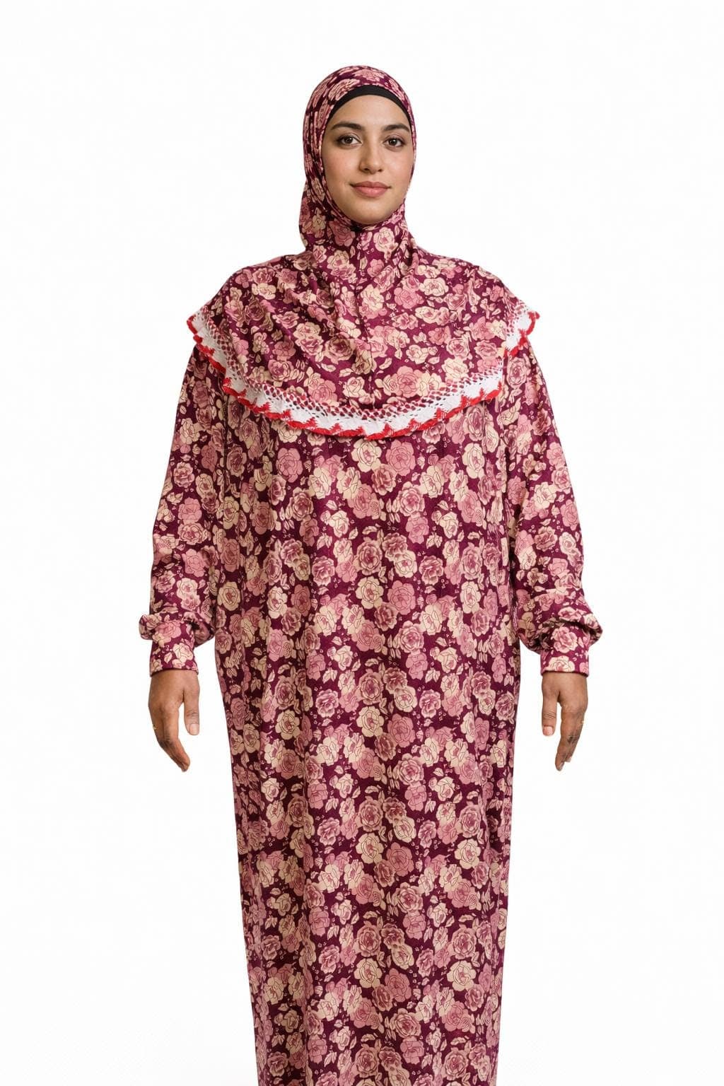 Floral One-Piece Prayer Dress with Attached Hijab | Modest Islamic Abaya - image 4